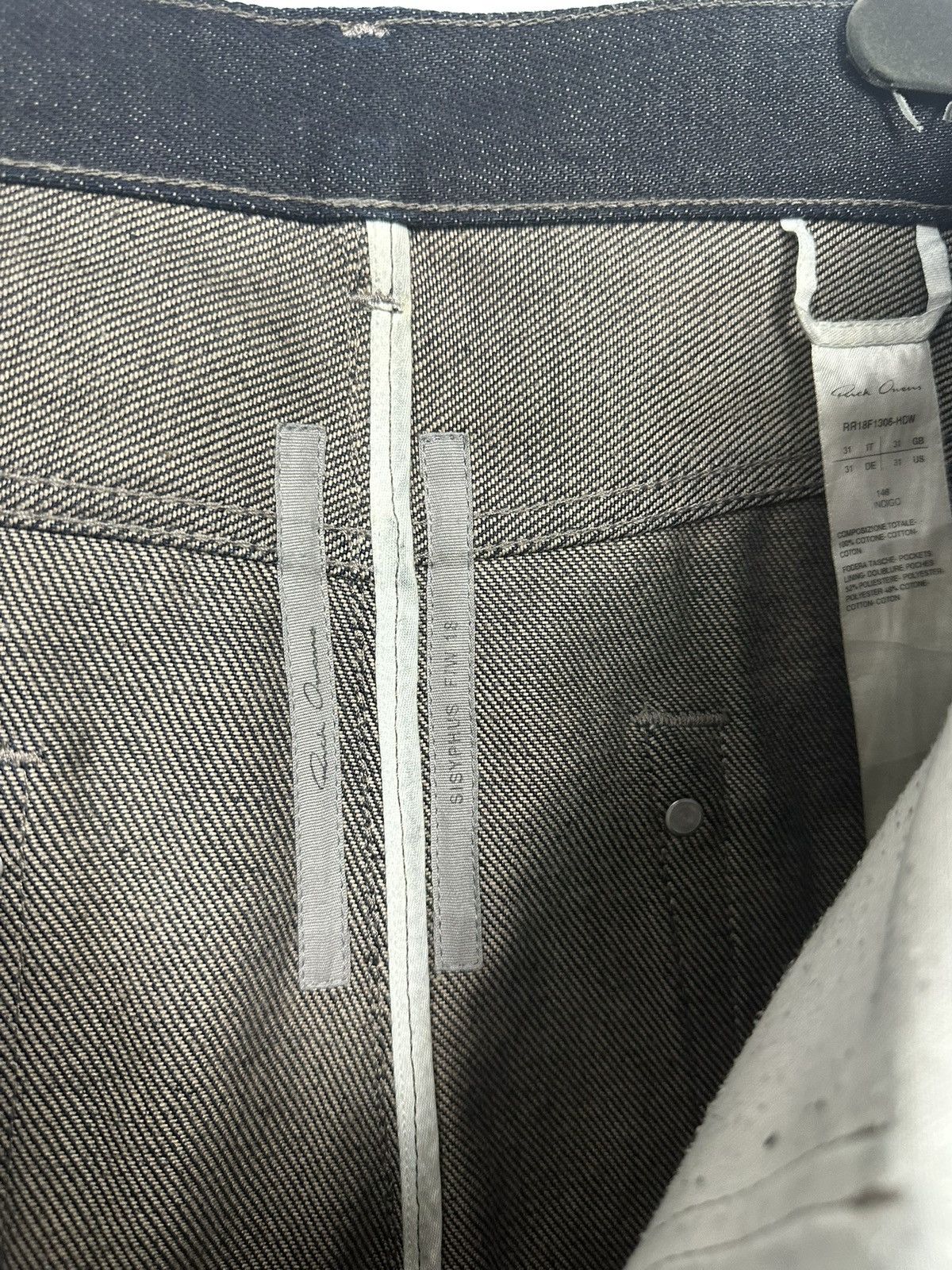 Rick Owens FW18 ‘SISYPHUS’ Raw Denim Sisyskirt Size US 31 - 4 Thumbnail