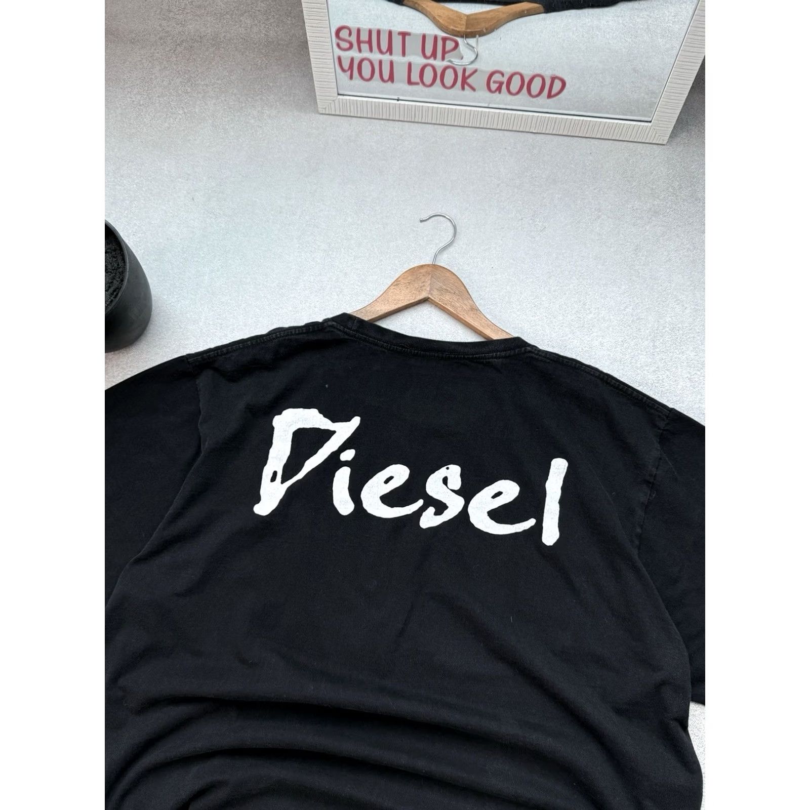 Diesel VINTAGE Diesel T-Shirt Men’s Black Logo Distressed 90s Streetwear XXL Black Logo Diesel Vintage Y2k Shirt Mens Graphic Print Short Sleeve Regular Size US XXL / EU 58 / 5 - 8 Thumbnail
