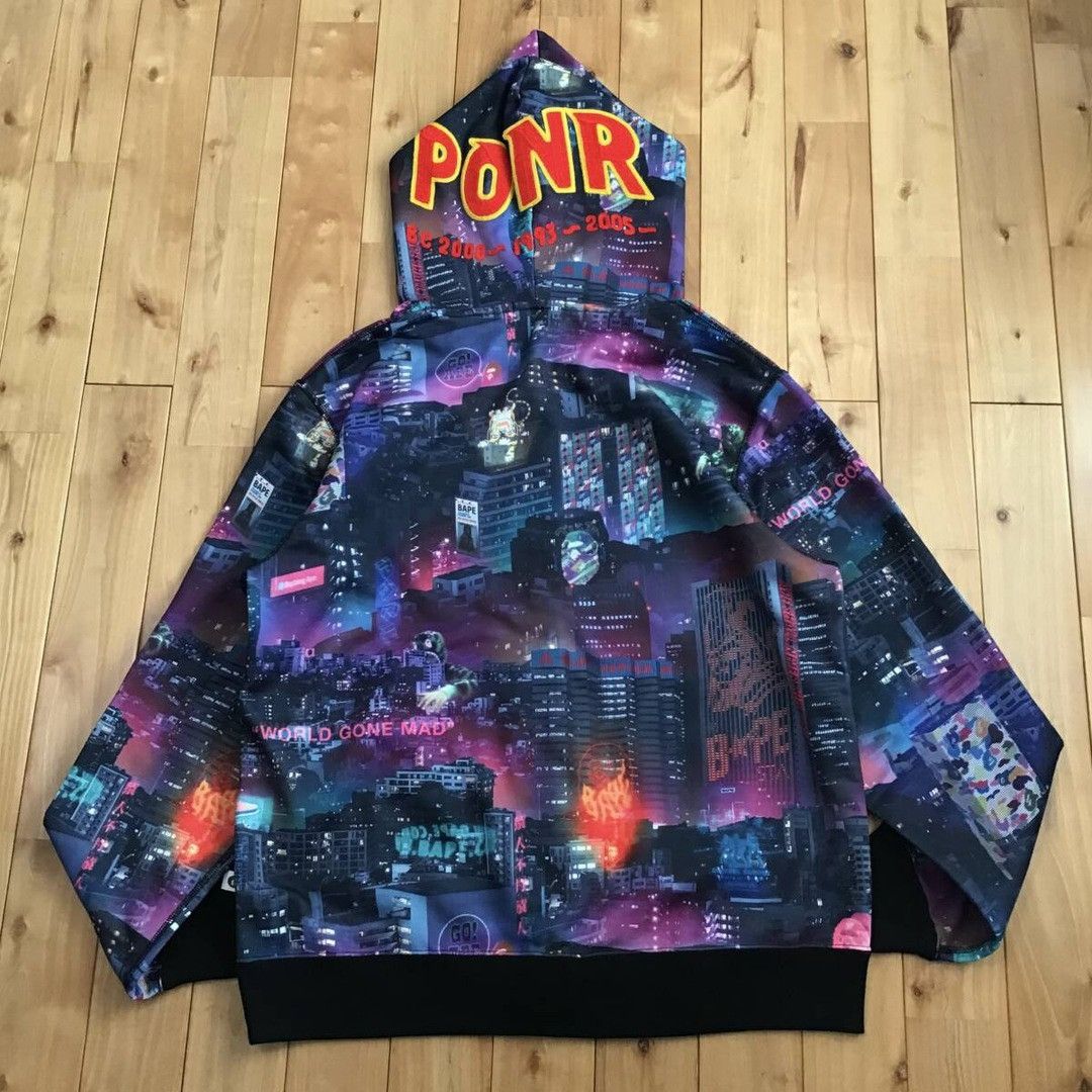 Bape 🔥2XL🔥 BAPE NEON TOKYO Shark Full Zip Hoodie a bathing ape Size US XXL / EU 58 / 5 - 2 Thumbnail