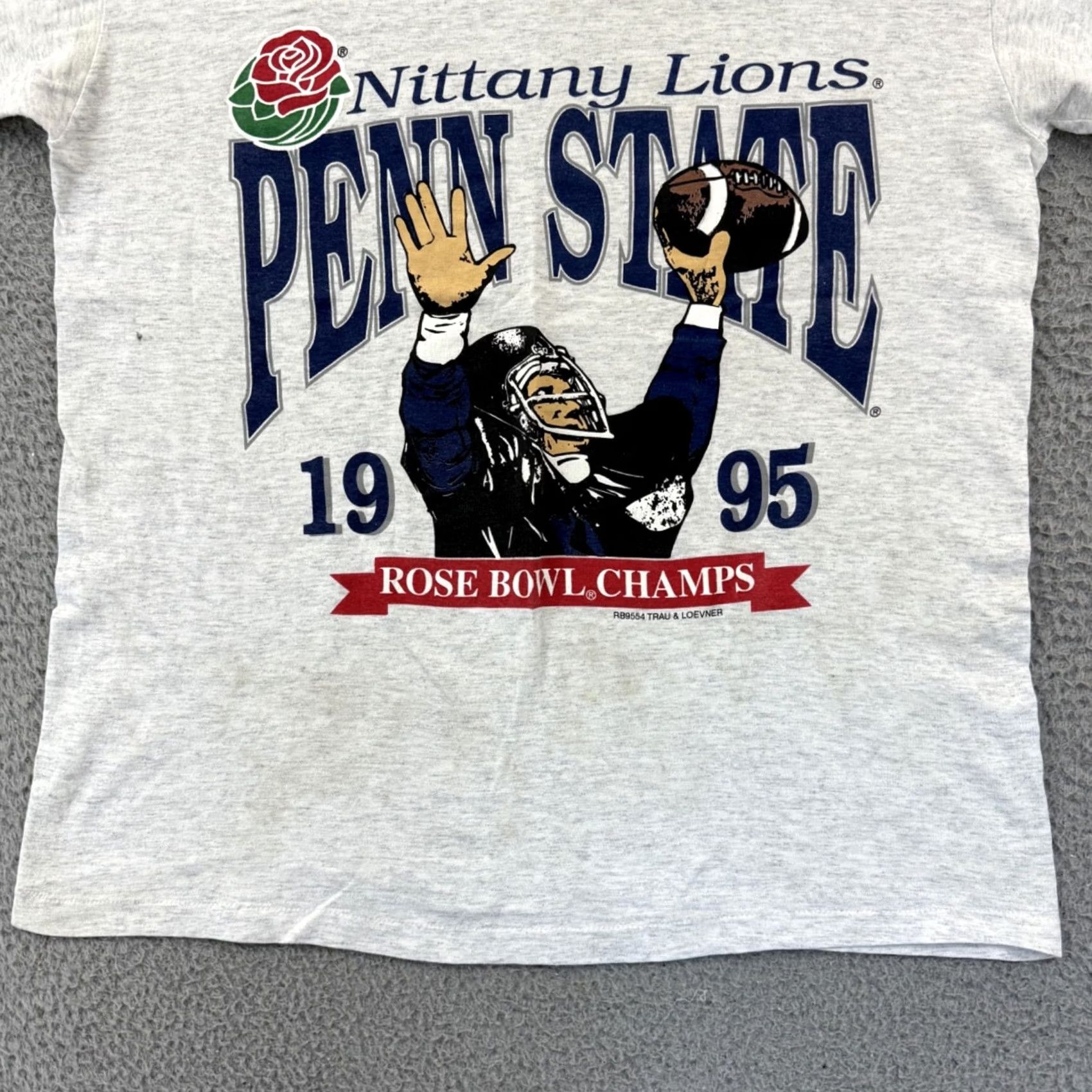 Penn VINTAGE Penn State Rose Bowl Shirt Mens Large Short Sleeve 90s Sport College USA Size US L / EU 52-54 / 3 - 2 Thumbnail