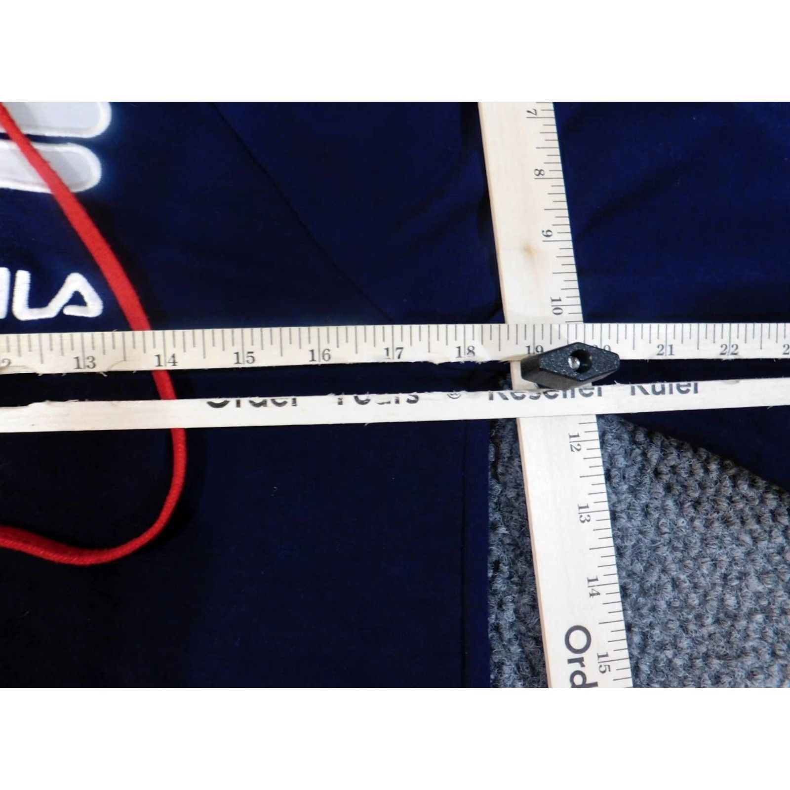 Fila VINTAGE? FILA Hoodie Womens L blue pullover stretch drawstring classic logo Ladies Crew Neck Knit Cotton Polyester Logo Pullover American style Womens Size L / US 10 / IT 46 - 6 Thumbnail