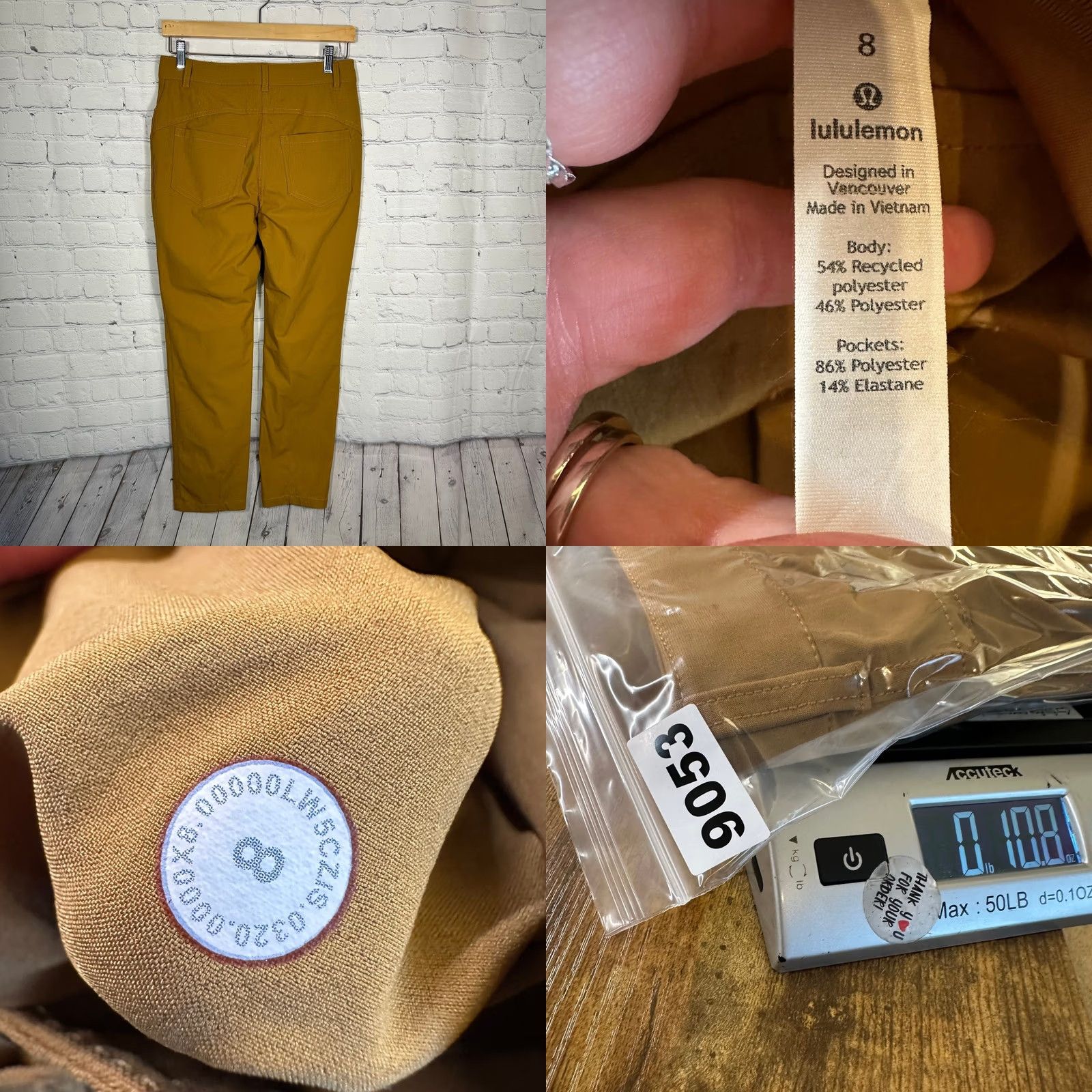 Lululemon Lululemon City Sleek 5 Pocket 7/8 Pant 8 Spiced Bronze Gold Women High Rise Size 30" / US 8 / IT 44 - 8 Thumbnail
