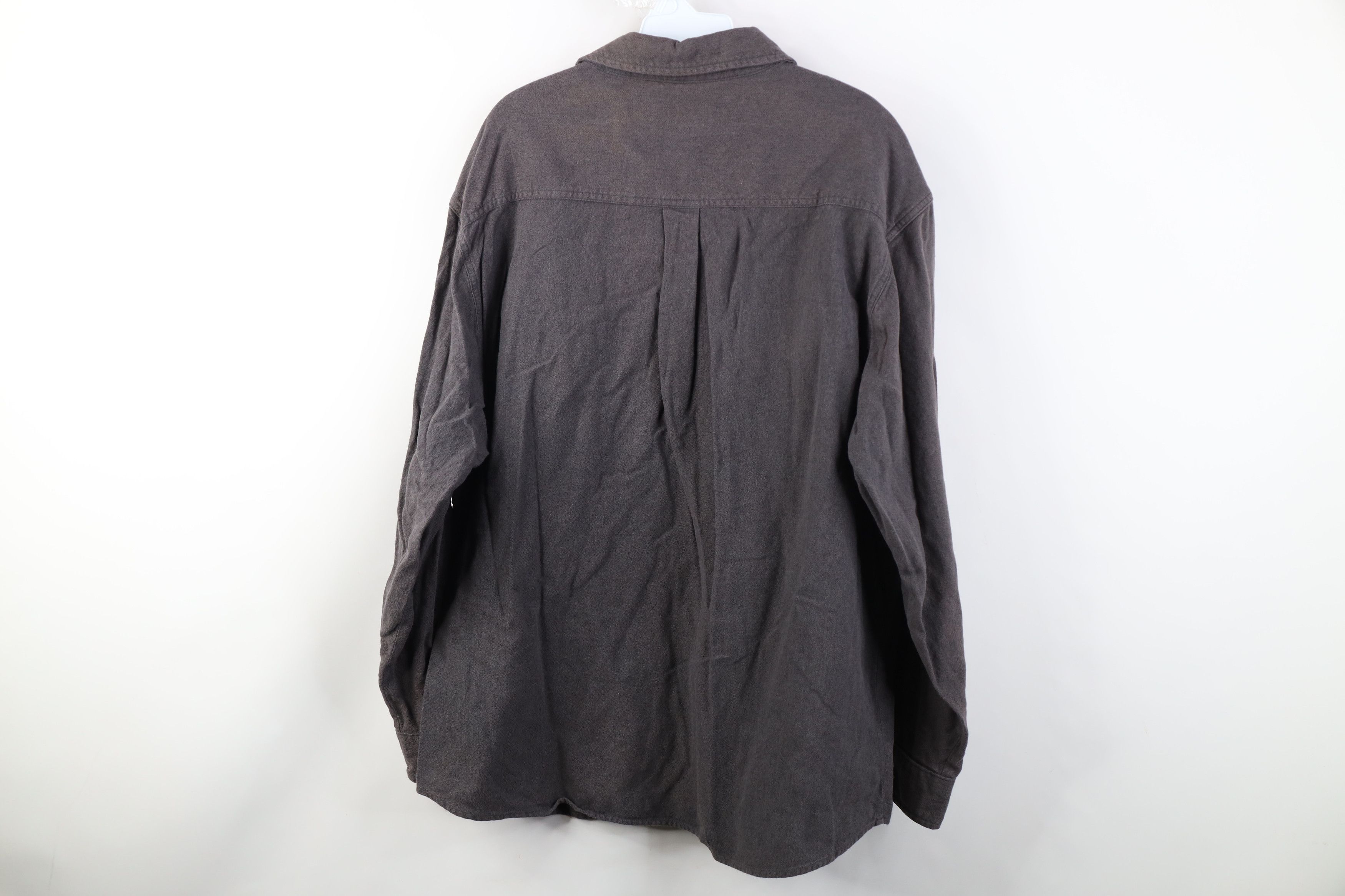 Woolrich Woolen Mills Vintage Woolrich Chamois Cloth Button Shirt Gray Cotton Size US XL / EU 56 / 4 - 11 Thumbnail