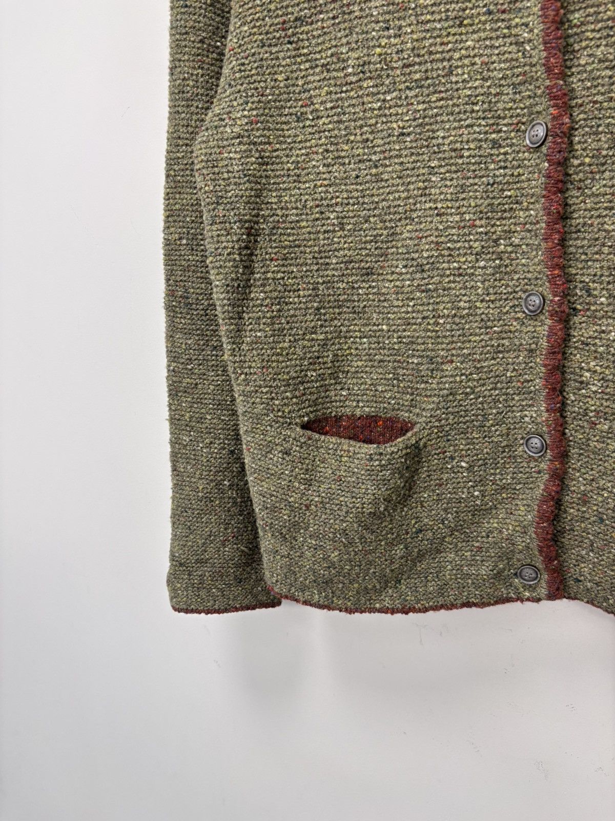 Other Maerz Muenchen Women’s Khaki Wool Blend Cardigan Sweater Size XL / US 12-14 / IT 48-50 - 6 Thumbnail