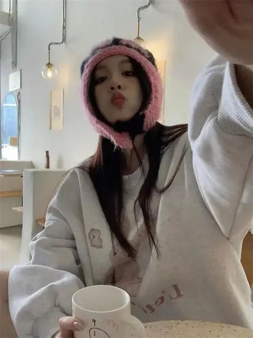 Japanese Brand Hikosaka Fashion Sweet Cartoon Printed Hoodie Women Size ONE SIZE - 4 Thumbnail