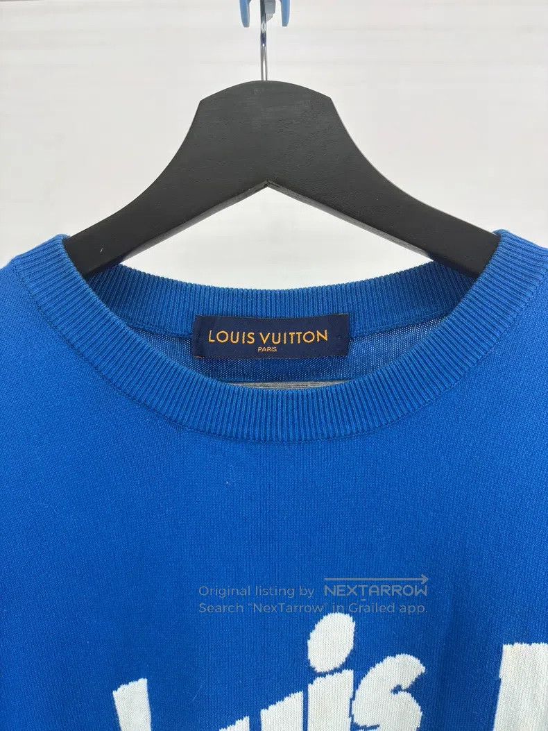 Louis Vuitton Louis Vuitton White and blue knitted short sleeve Size US L / EU 52-54 / 3 - 3 Thumbnail