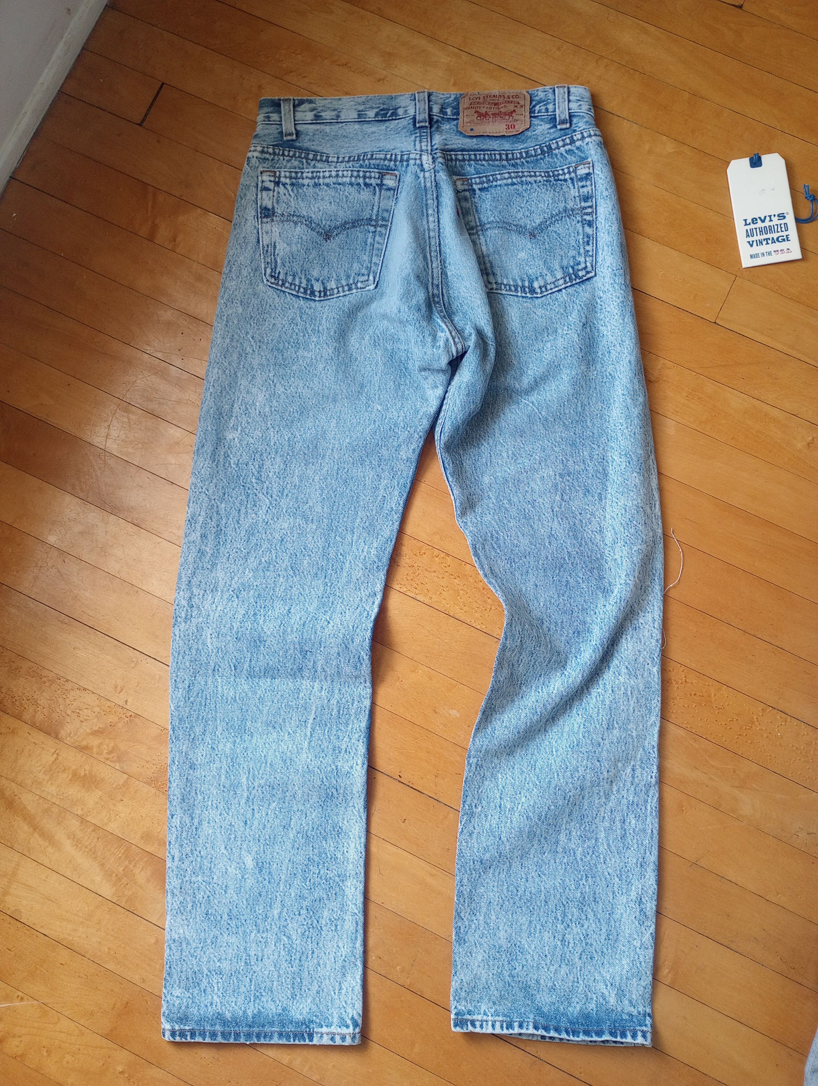 Levi's Levi's Authorized Vintage 501 Light Wash Distressed Jeans Size US 29 - 3 Thumbnail