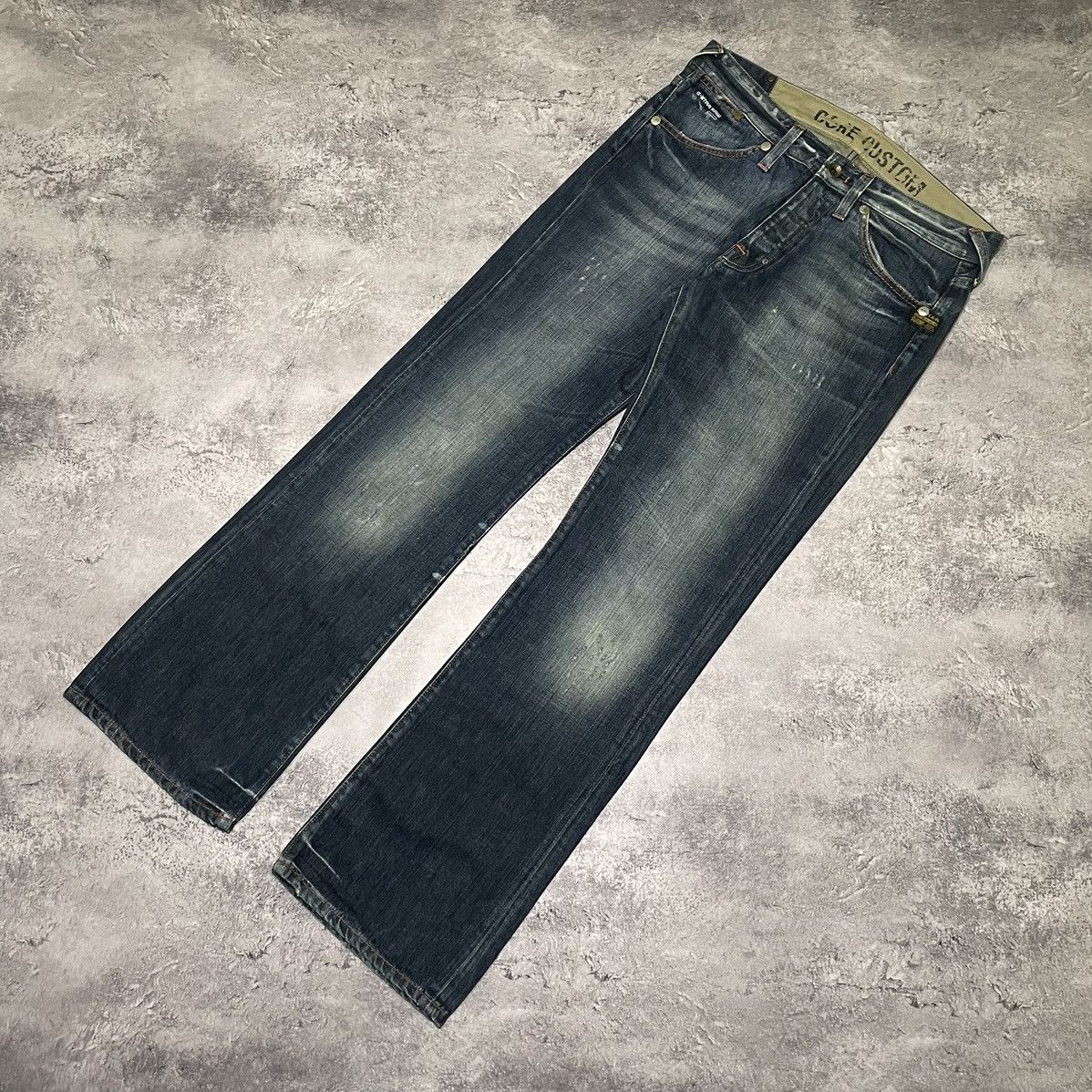 G-Star × If Six Was Nine × Japanese Brand Crazy Vintage G-star Faded Distressed Rare Jeans Size US 33 - 1 Thumbnail