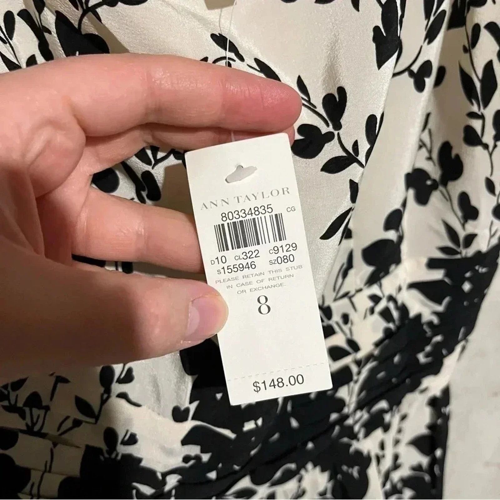 Ann Taylor Ann Taylor Silk Dress Black & Cream NWT Size 8 Lined Size M / US 6-8 / IT 42-44 - 4 Thumbnail