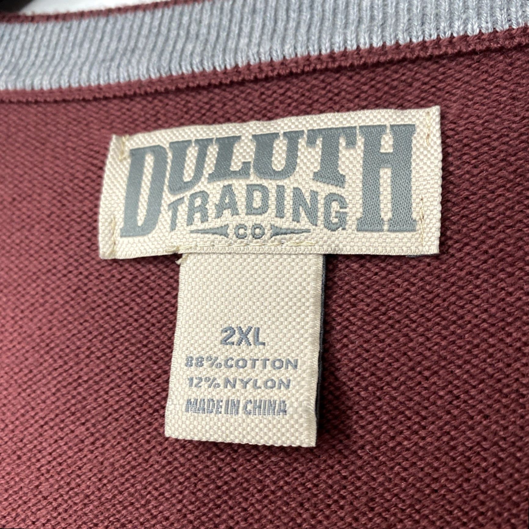 CO Duluth Trading Co Vest Mens 2XL Burgundy Red Nylon Cotton Blend Golf Preowned Vest Size US XXL / EU 58 / 5 - 2 Thumbnail