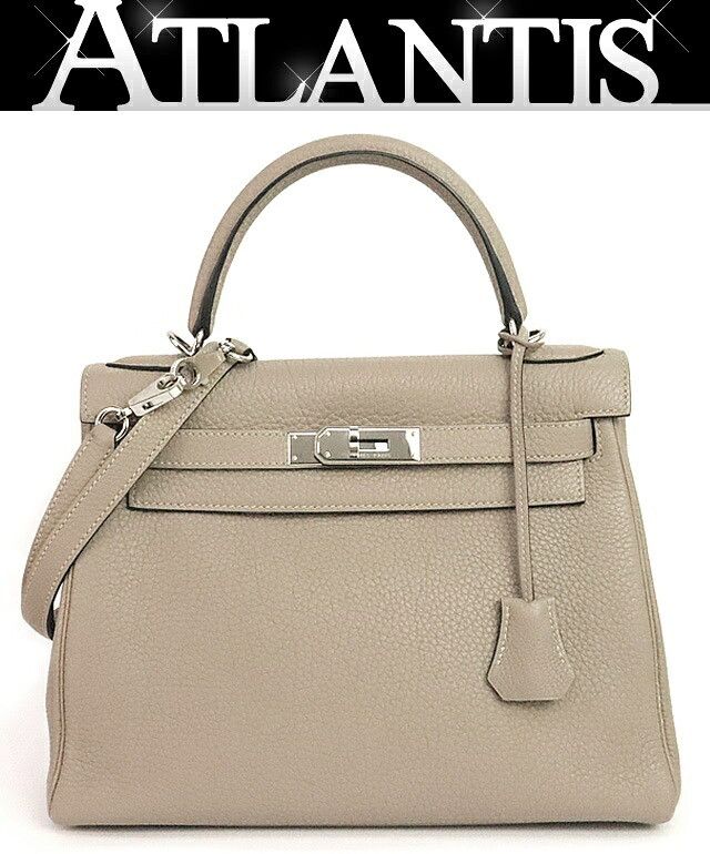 Hermes HERMES Kelly 28 Retourne Handbag Gray Size ONE SIZE - 1 Thumbnail