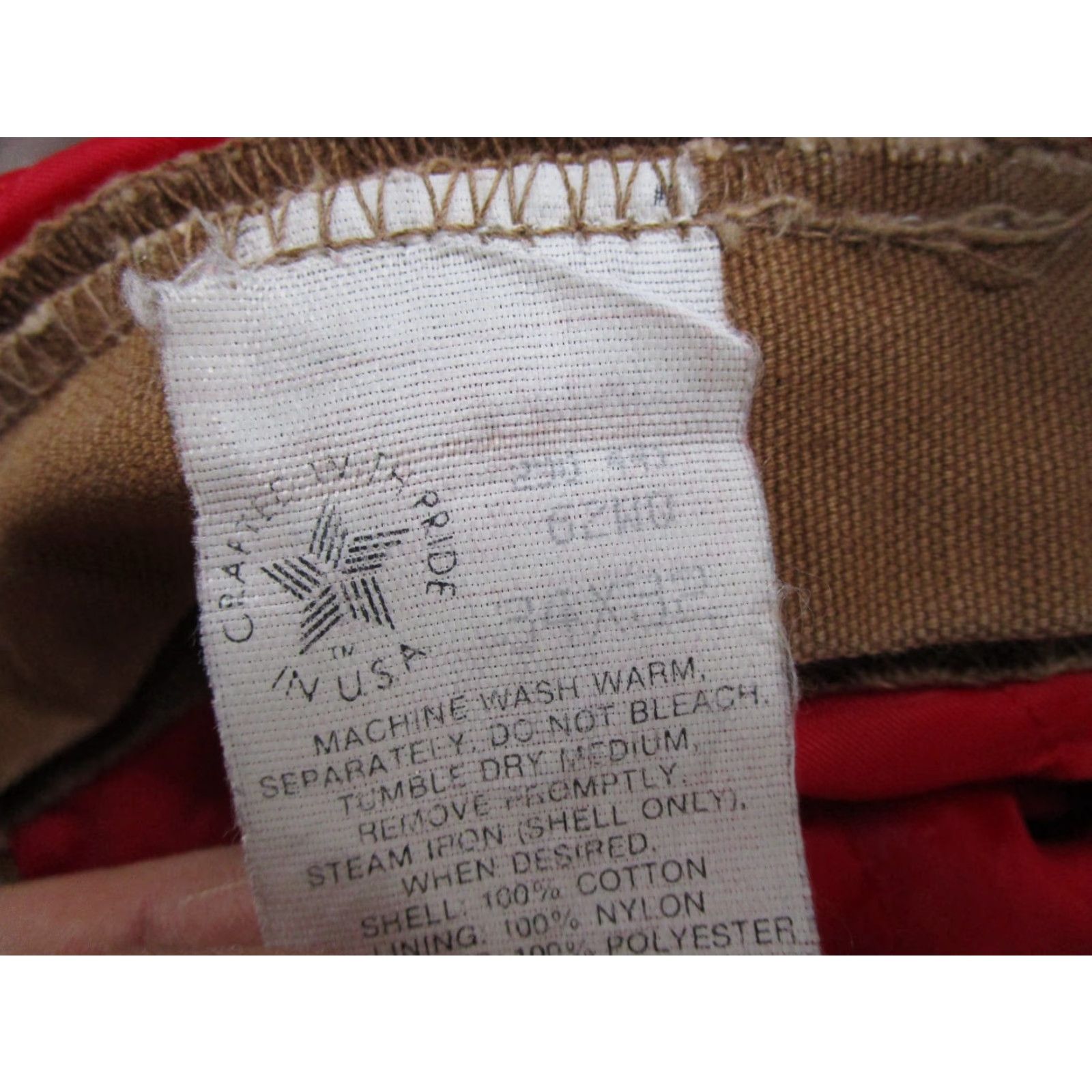Carhartt VTG Carhartt Quilt Lined 34x32 62WQ Pants Adult Workwear Tan Beige Carhartt Pants Mens Workwear 90s VTG 34x32 Tan Beige 90s Carhartt Pants Mens Size US 34 / EU 50 - 4 Thumbnail