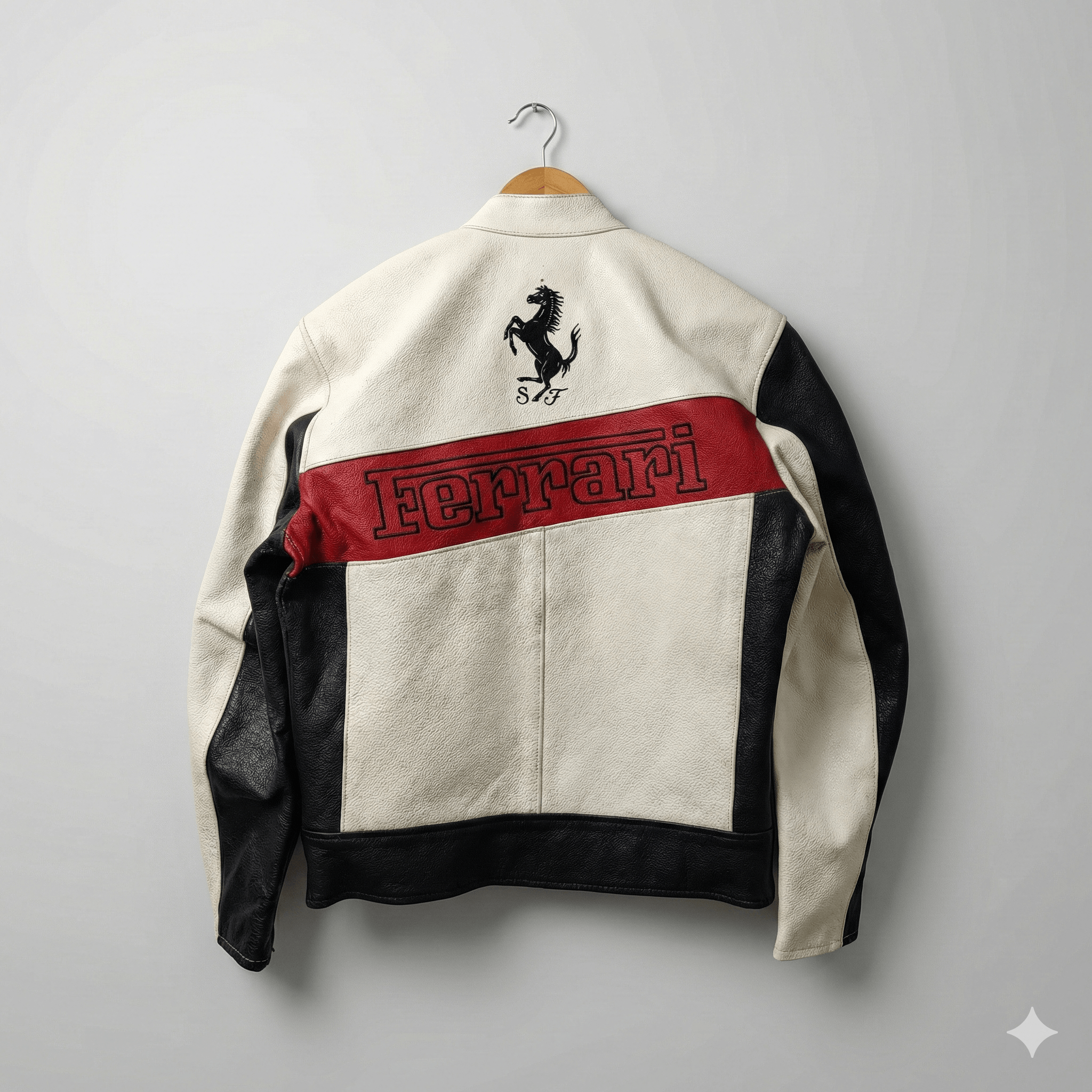 Ferrari Rare Ferrari Formula 1 Leather Moto Jacket Michael Schumache Size US L / EU 52-54 / 3 - 2 Thumbnail