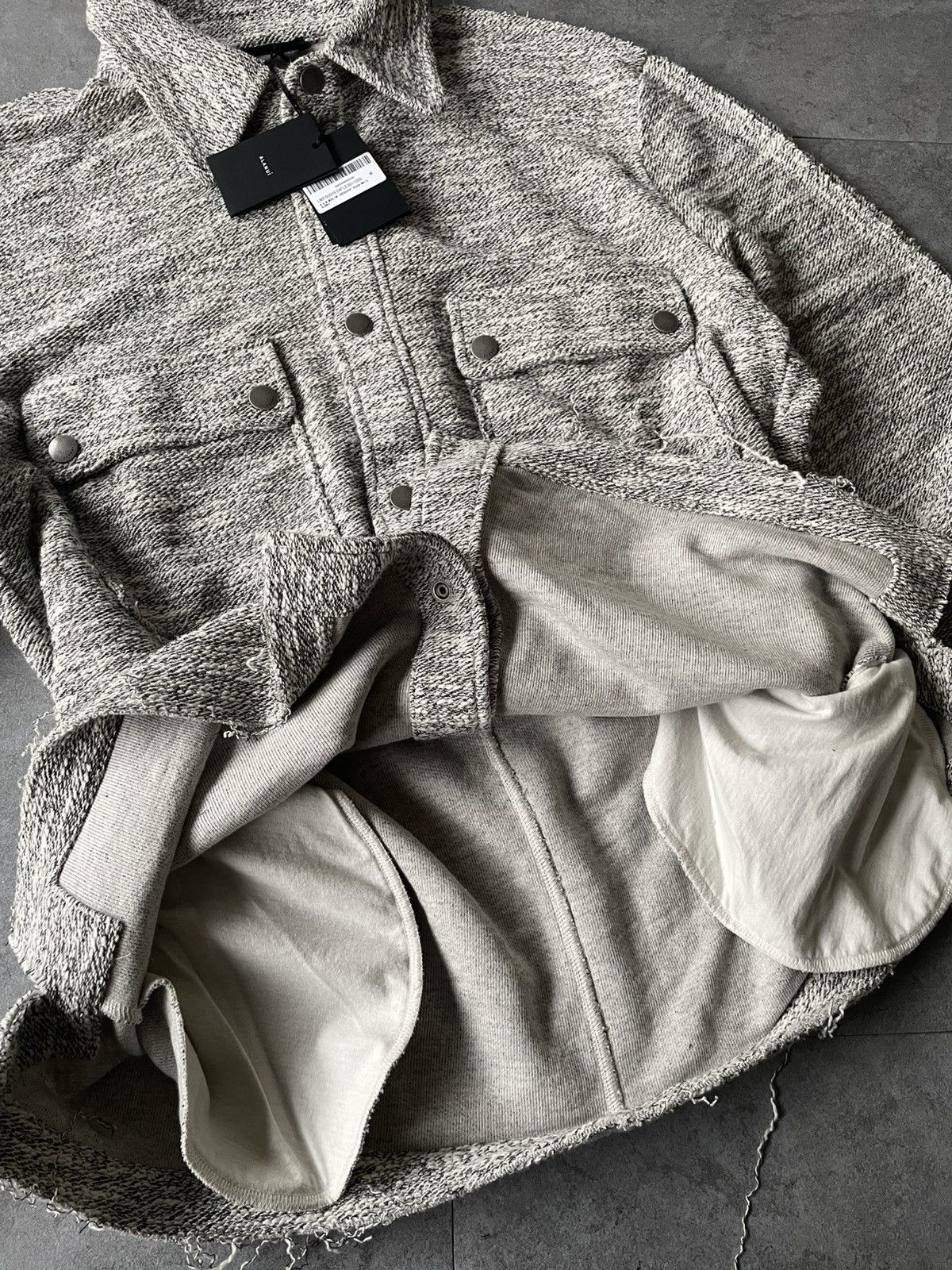 Alanui ALANUI RAW EDGE MÉLANGE COTTON OVERSHIRT💫 Size US L / EU 52-54 / 3 - 7 Thumbnail