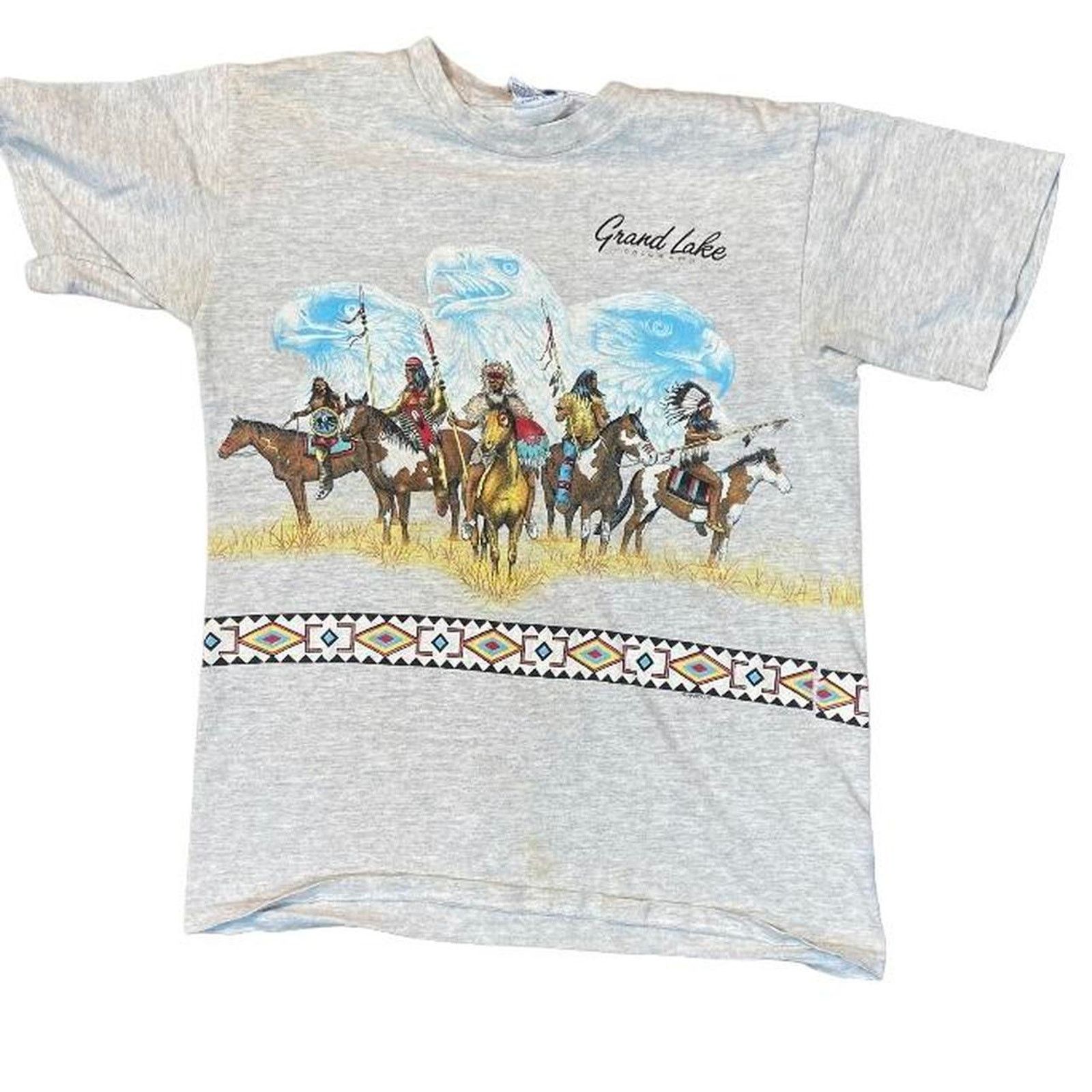 Hanes 90s native american tee shirt Size US S / EU 44-46 / 1 - 1 Thumbnail