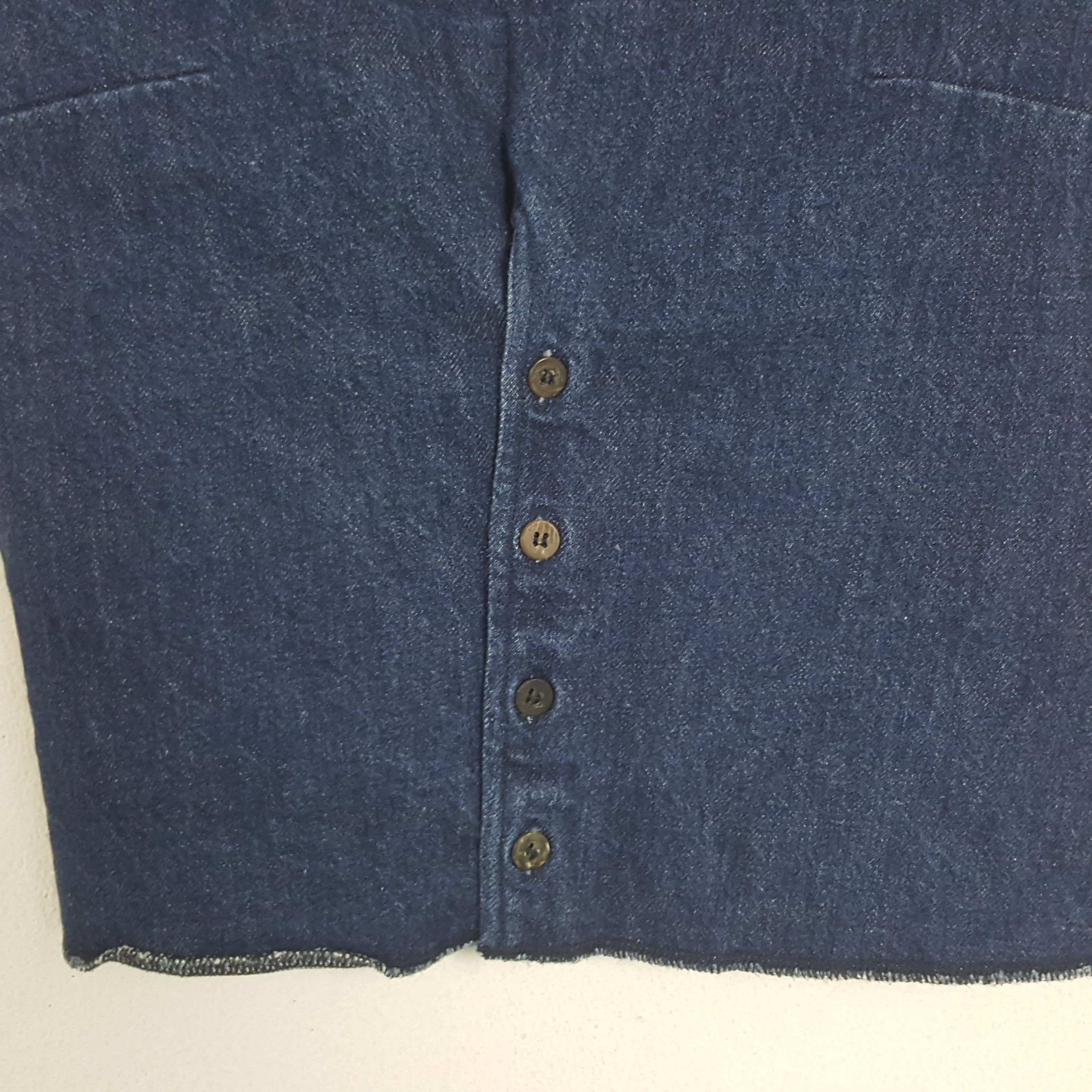Comme des Garcons × Japanese Brand × Vintage Vintage Tricot Comme des Garçon Denim T-shirts Size S / US 4 / IT 40 - 2 Thumbnail