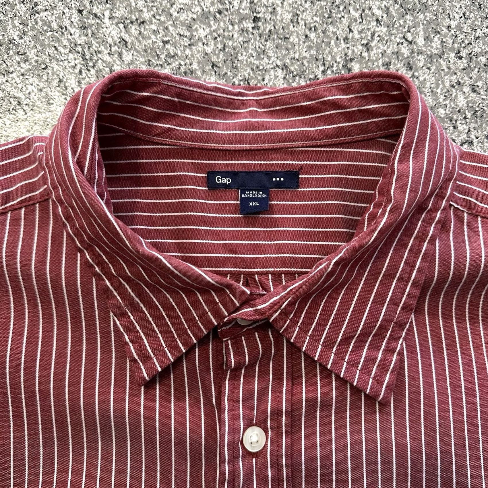 Gap Gap Shirt Men 2XL Red Striped Button-Up Collared XXl Long Sleeve Casual Workwear Size US XXL / EU 58 / 5 - 3 Thumbnail