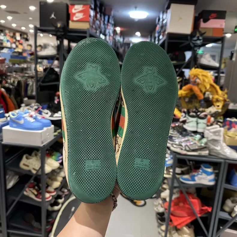 Gucci GUCCI Screener Dirty Shoes Green-2506 Size US 10 / EU 43 - 6 Thumbnail