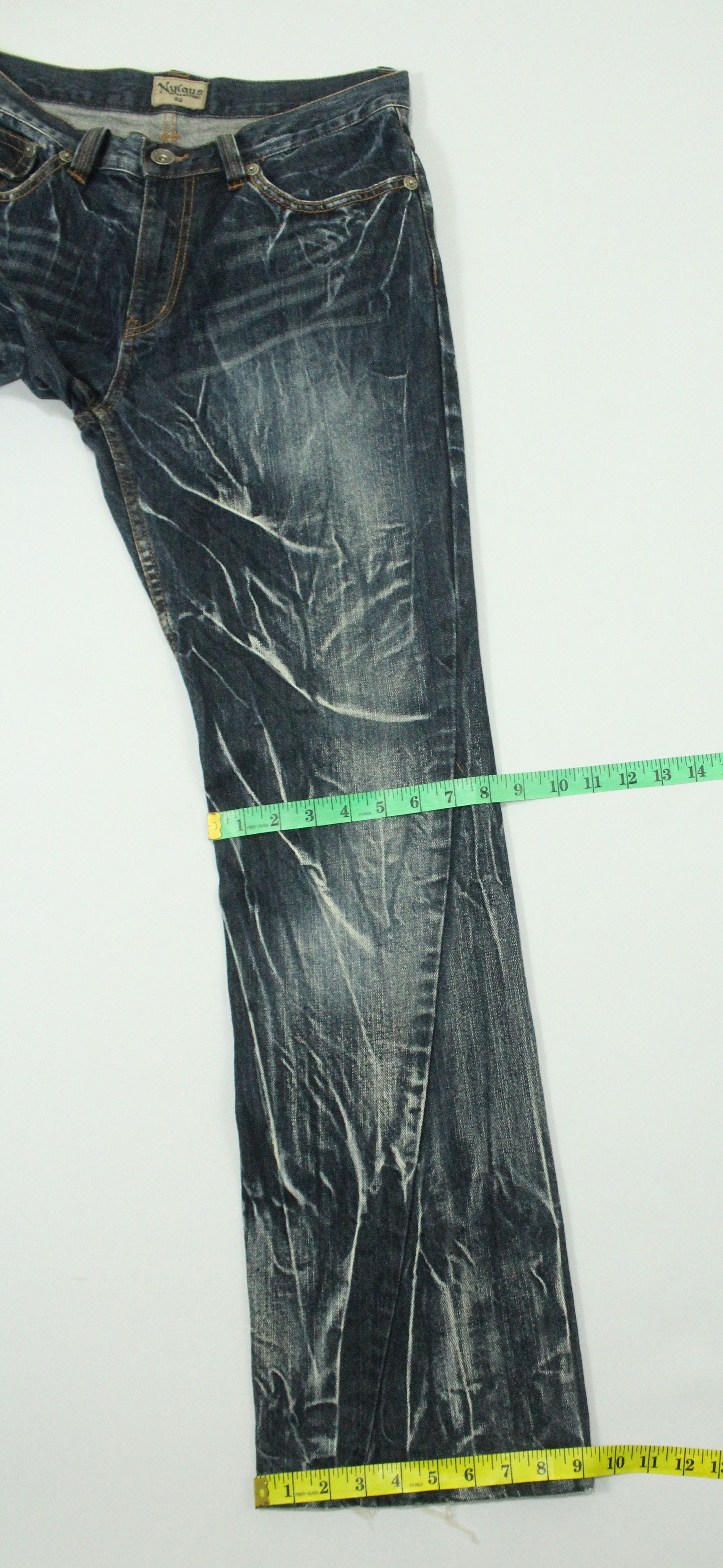 Japanese Brand Flared 🔥 NYLAUS Clothing Denim Spiral Cut Claw Mark Denim Size US 32 / EU 48 - 21 Thumbnail