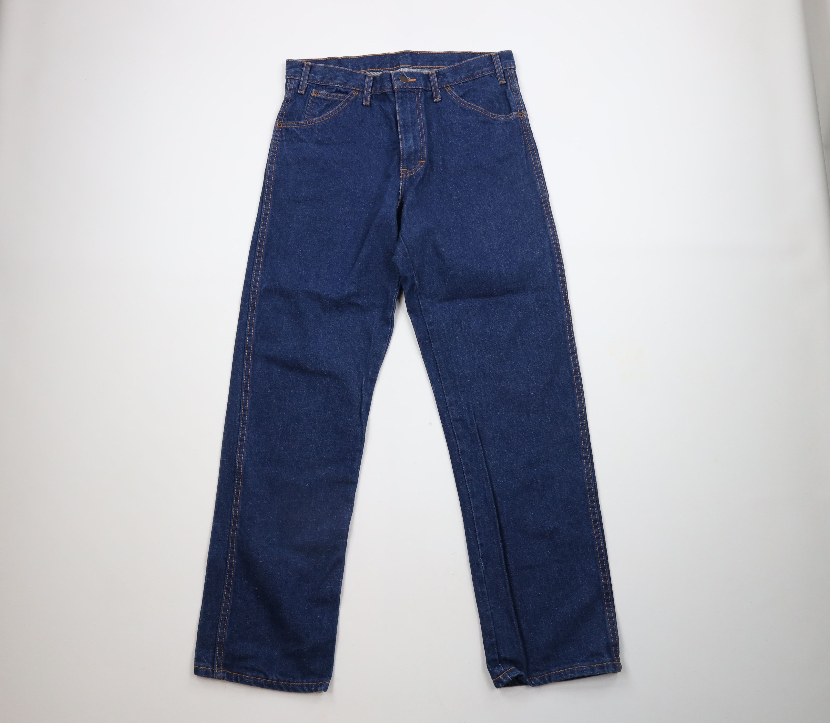 Dickies × Vintage Vintage Dickies Spell Out Wide Leg Denim Jeans Blue Cotton Size US 33 - 1 Thumbnail