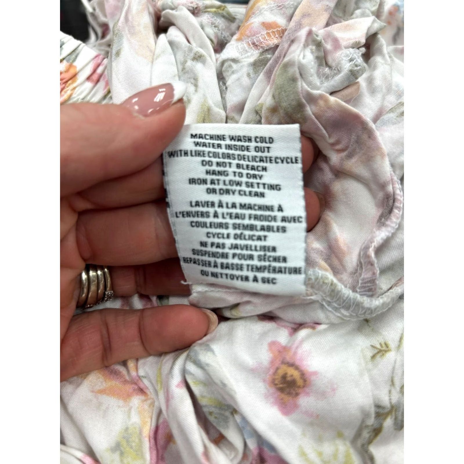 Vintage Jules & Leopold Floral Wide-Leg Rayon Pants Tie Waist Women XL White Dress Pants Size 40" / US 18 - 5 Thumbnail