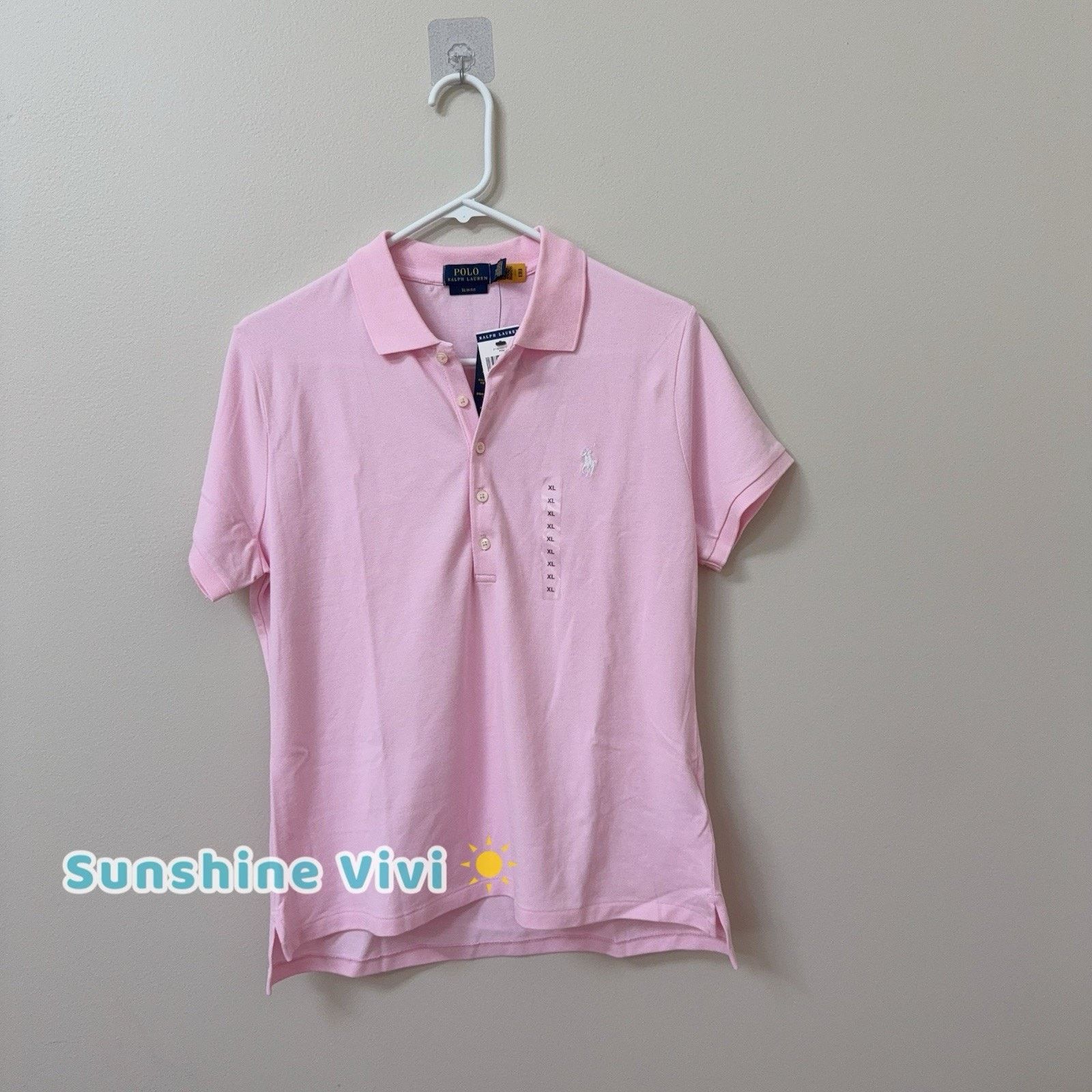 Polo Ralph Lauren NWT Polo Ralph Lauren Slim Fit Shirt Top Pink XL White Pony Size XL / US 12-14 / IT 48-50 - 1 Thumbnail