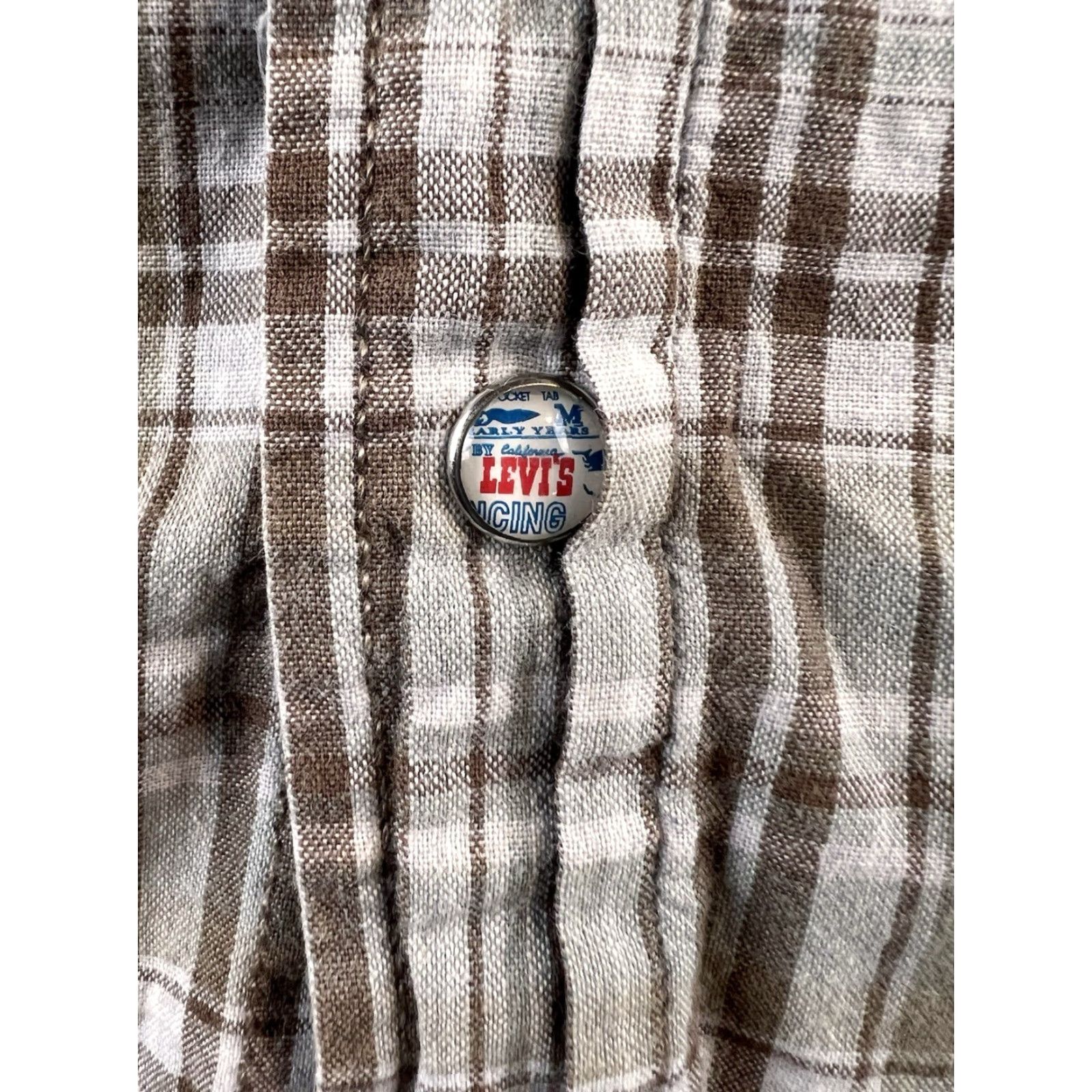 Levi's Levi's Two Horse Pearl Snap Button Up Short Sleeve Shirt Mens S Cowboy Western Plaid Multicolor Hea? Size US S / EU 44-46 / 1 - 7 Thumbnail