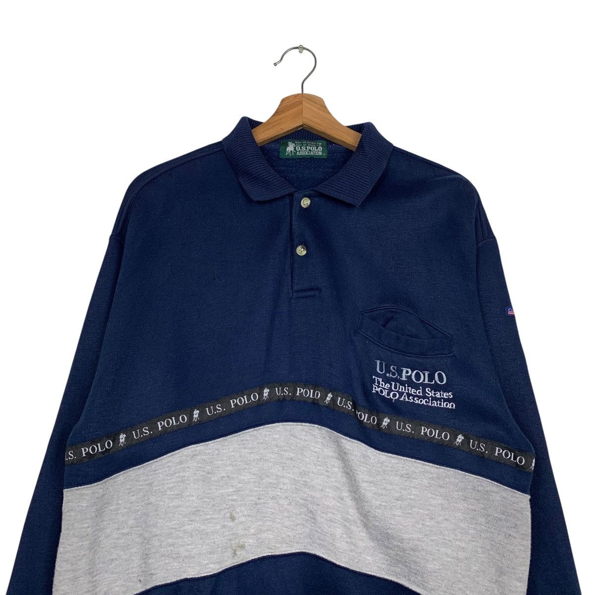 Japanese Brand U.S. POLO ASSOCIATION Colorblock Pullover Jumper #2204-C97 Size US L / EU 52-54 / 3 - 2 Thumbnail