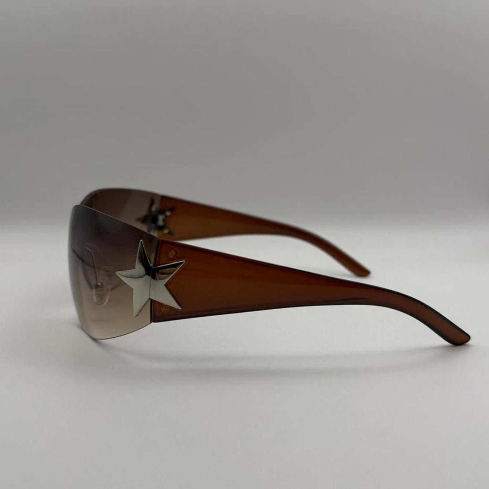 Other y2k 2000s vintage style brown tea frameless star sunglasses Size ONE SIZE - 5 Thumbnail