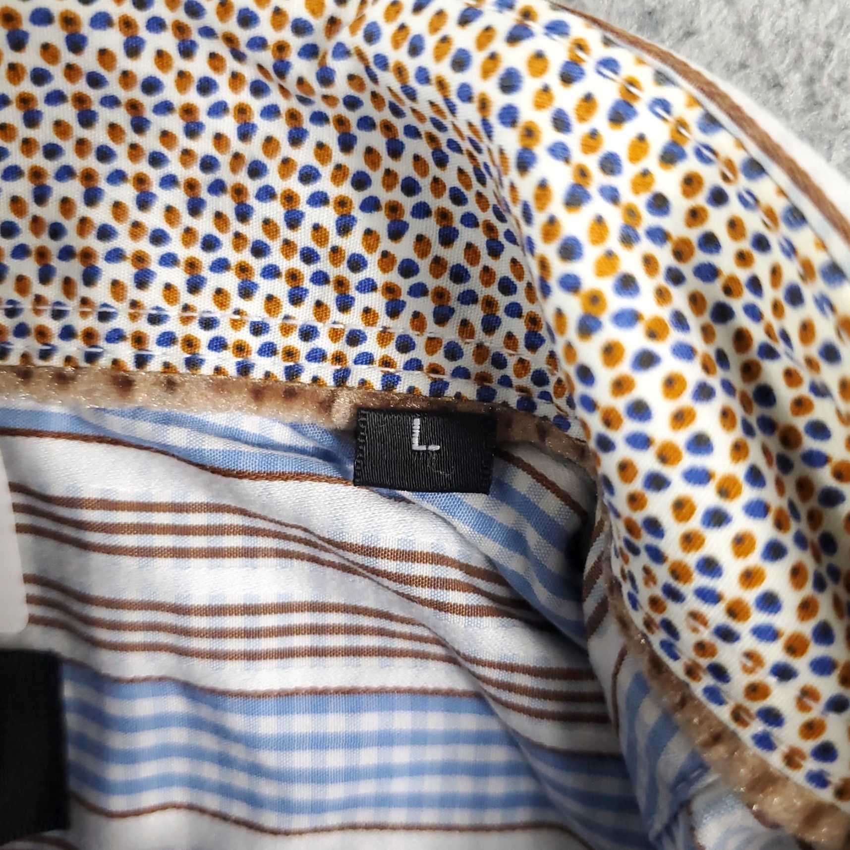 BUGATCHI Bugatchi Uomo Shirt Mens Large Blue Striped Button Up Long Sleeve Size US L / EU 52-54 / 3 - 6 Thumbnail