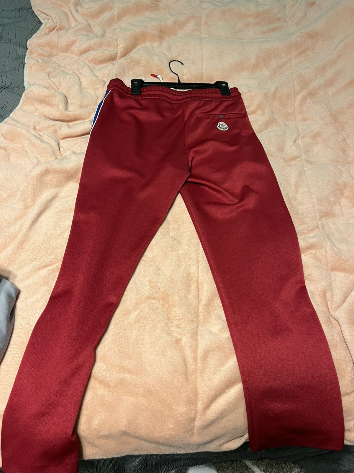 Moncler Moncler Track Pants Red with Blue Stripe Size US 30 / EU 46 - 5 Thumbnail