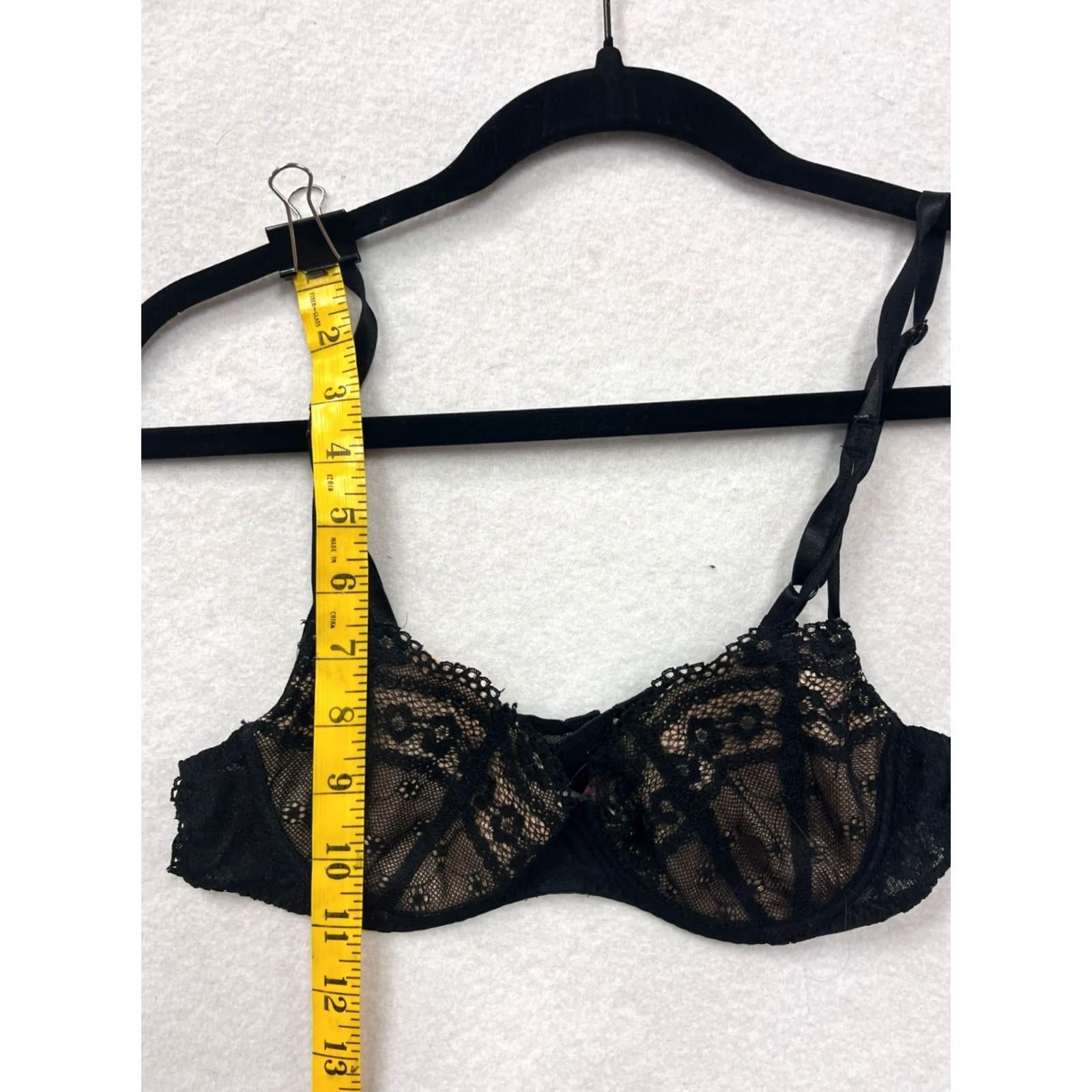 Betsey Johnson VINTAGE Betsey Johnson Black Lace Underwire Bra 34A Womens Bralette Size 34A Mens? Size ONE SIZE - 7 Thumbnail