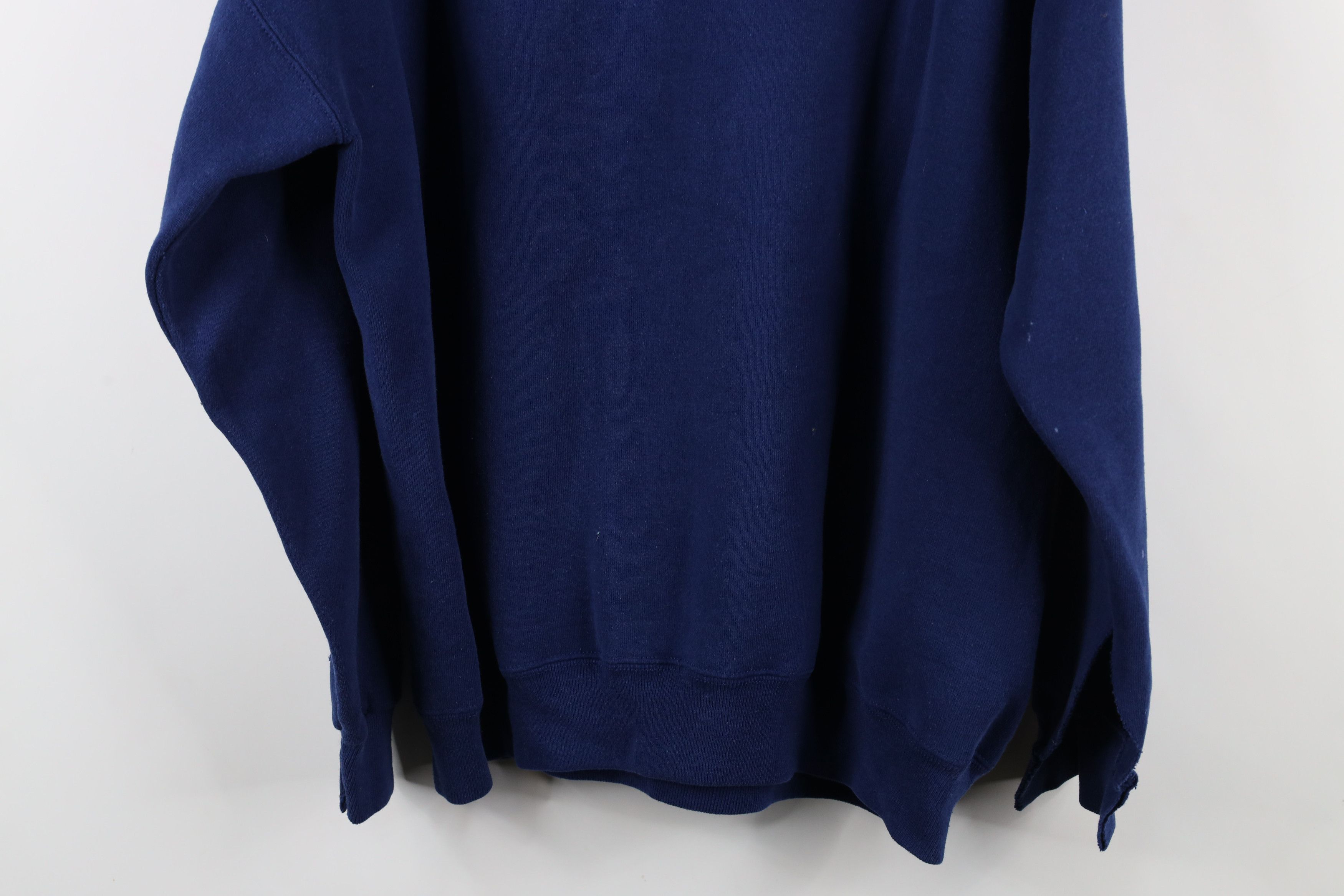 Vintage Vintage 90s Streetwear Blank Crewneck Sweatshirt Blue USA Size US XXL / EU 58 / 5 - 14 Thumbnail