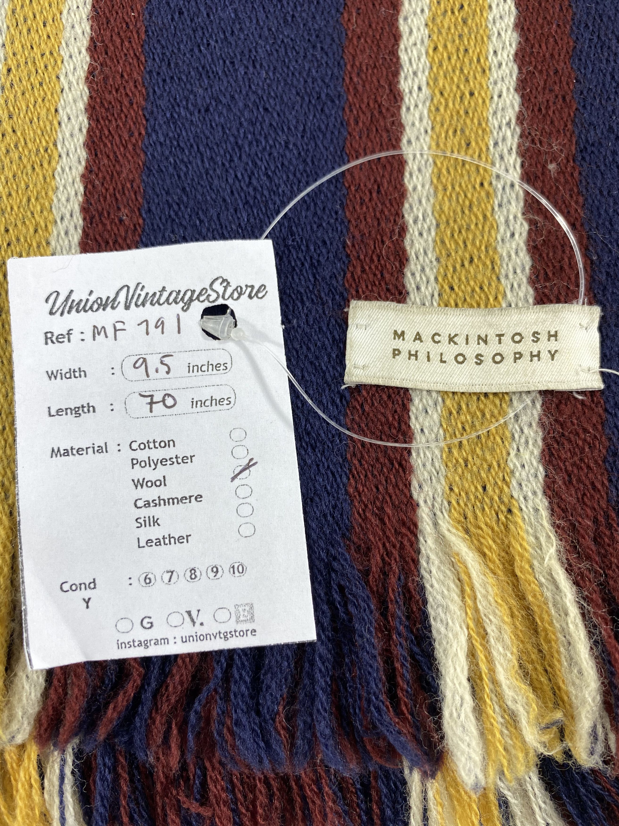 Mackintosh Vintage Mackintosh Philosophy Scarf/Muffler/Neckwear MF791 Size ONE SIZE - 7 Thumbnail