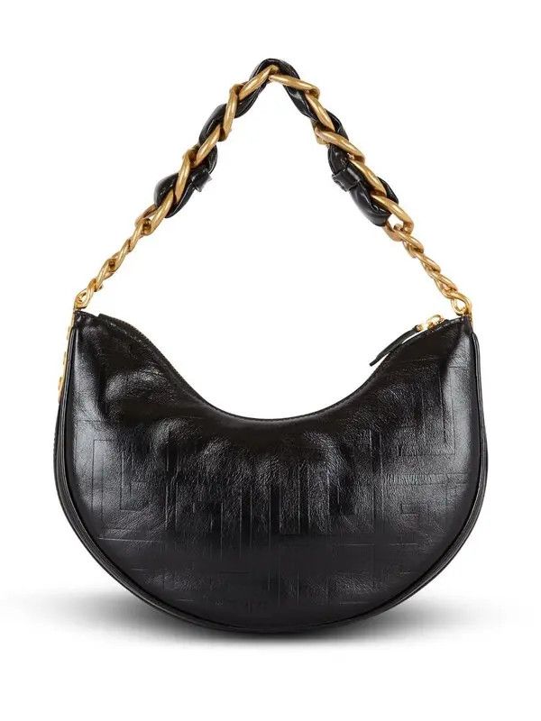 Balmain o1s1wg111225 Size:OS/1945 Soft Moon Shoulder Bag in Black Size ONE SIZE - 2 Thumbnail