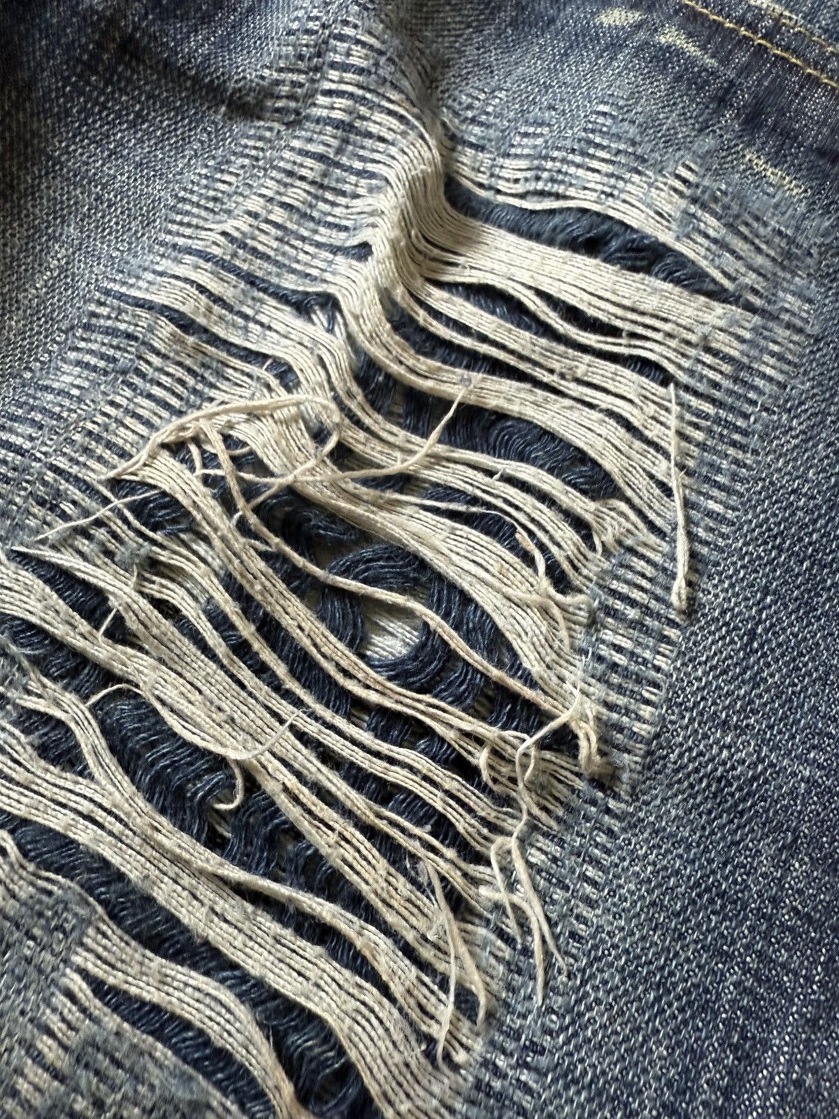 Diesel Vintage Diesel Boro Weave Distressed Flared Jeans Size US 29 - 9 Thumbnail