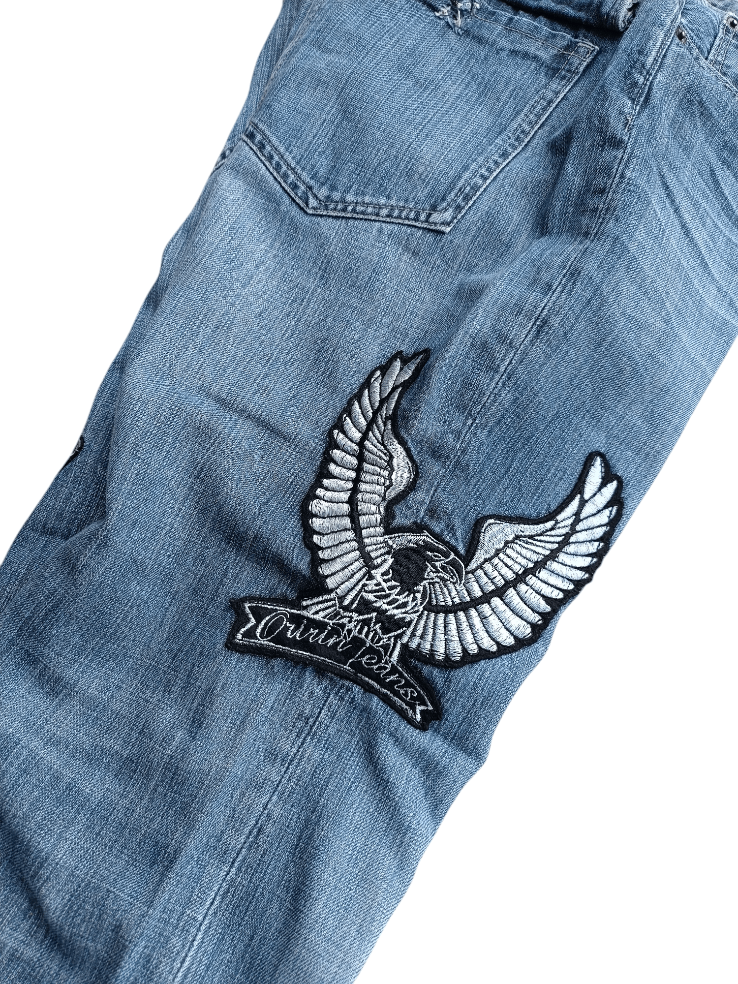 Japanese Brand FLARED RARE❤️‍🔥SORRIDERE RIPPED PATCHWORK JEANS Size US 36 / EU 52 - 17 Thumbnail