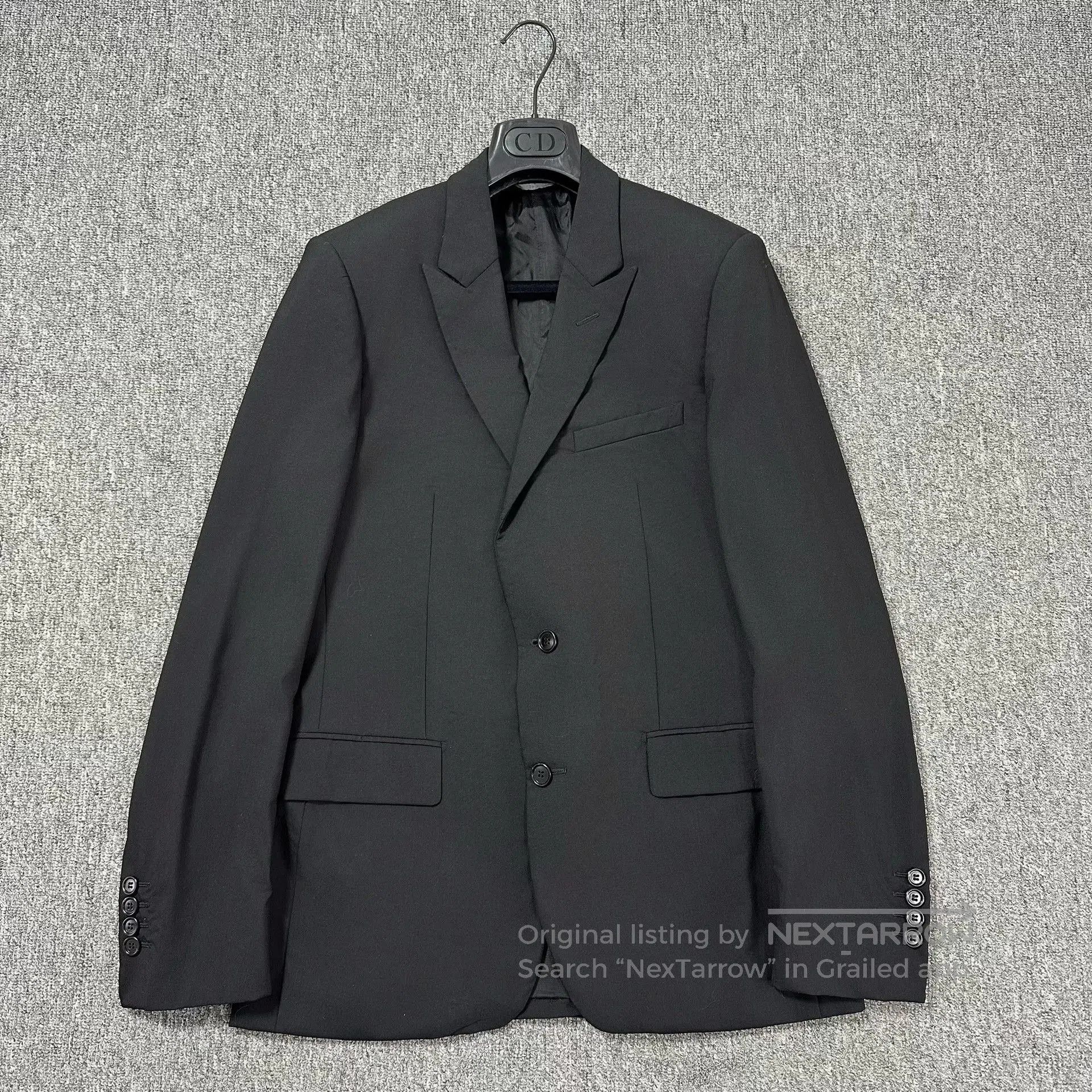Dior Dior Black Peak Lapel Wool Suit. Size US M / EU 48-50 / 2 - 1 Thumbnail