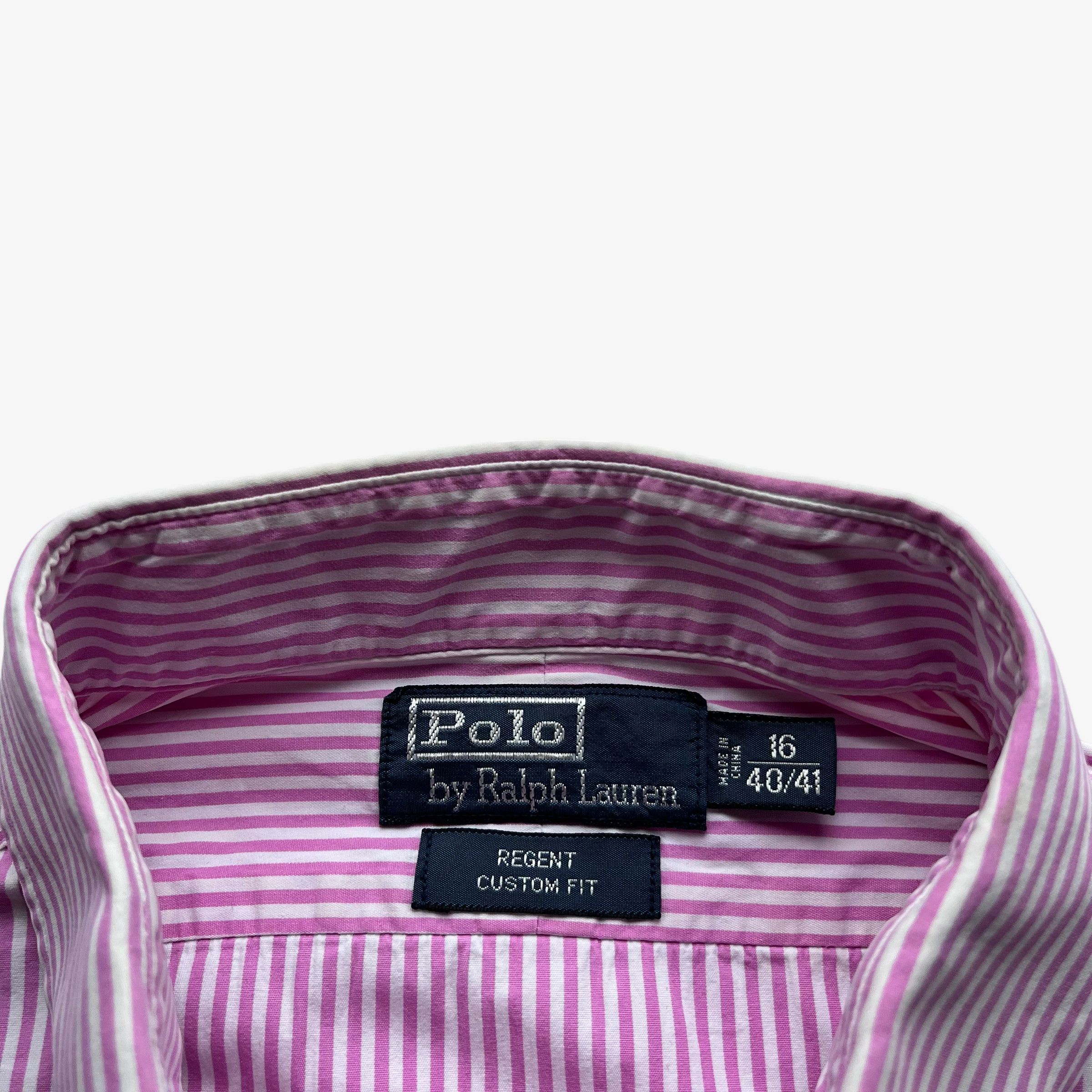 Ralph Lauren Vintage 90s Men's Polo Ralph Lauren Pink Striped Shirt Size US L / EU 52-54 / 3 - 2 Thumbnail