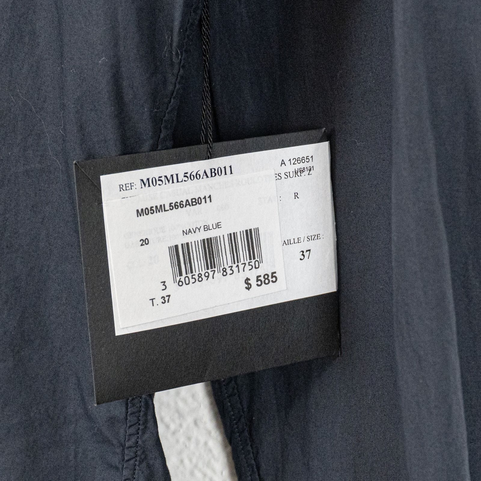 Lanvin LANVIN Men's Button down Shirt Ultility 2 Pocket in Navy Size US XS / EU 42 / 0 - 5 Thumbnail