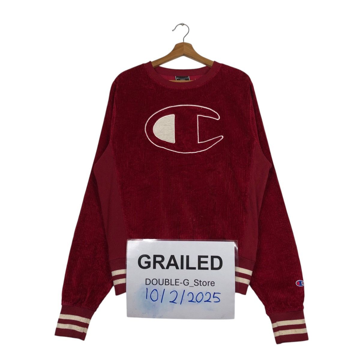 Japanese Brand 90s Champion Velour Sportswear Thick Pile, Oversized C Patch Size US S / EU 44-46 / 1 - 1 Thumbnail