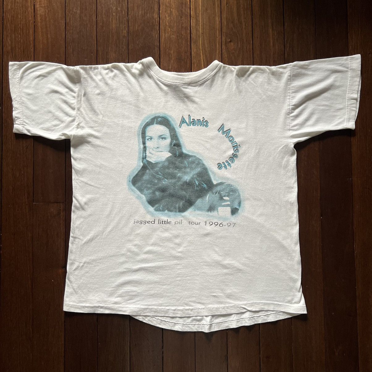 Band Tees 1996 Alanis Morissette Jagged Little Pill Tour Tee Shirt Size US XL / EU 56 / 4 - 1 Thumbnail