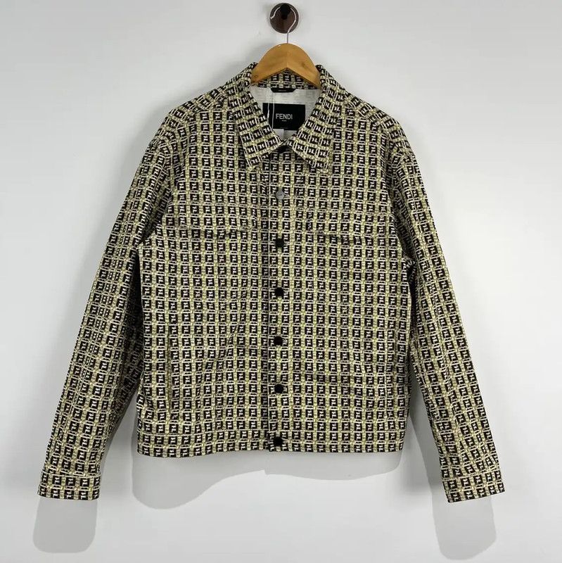 Fendi Men's Yellow Cotton Jacket 0089