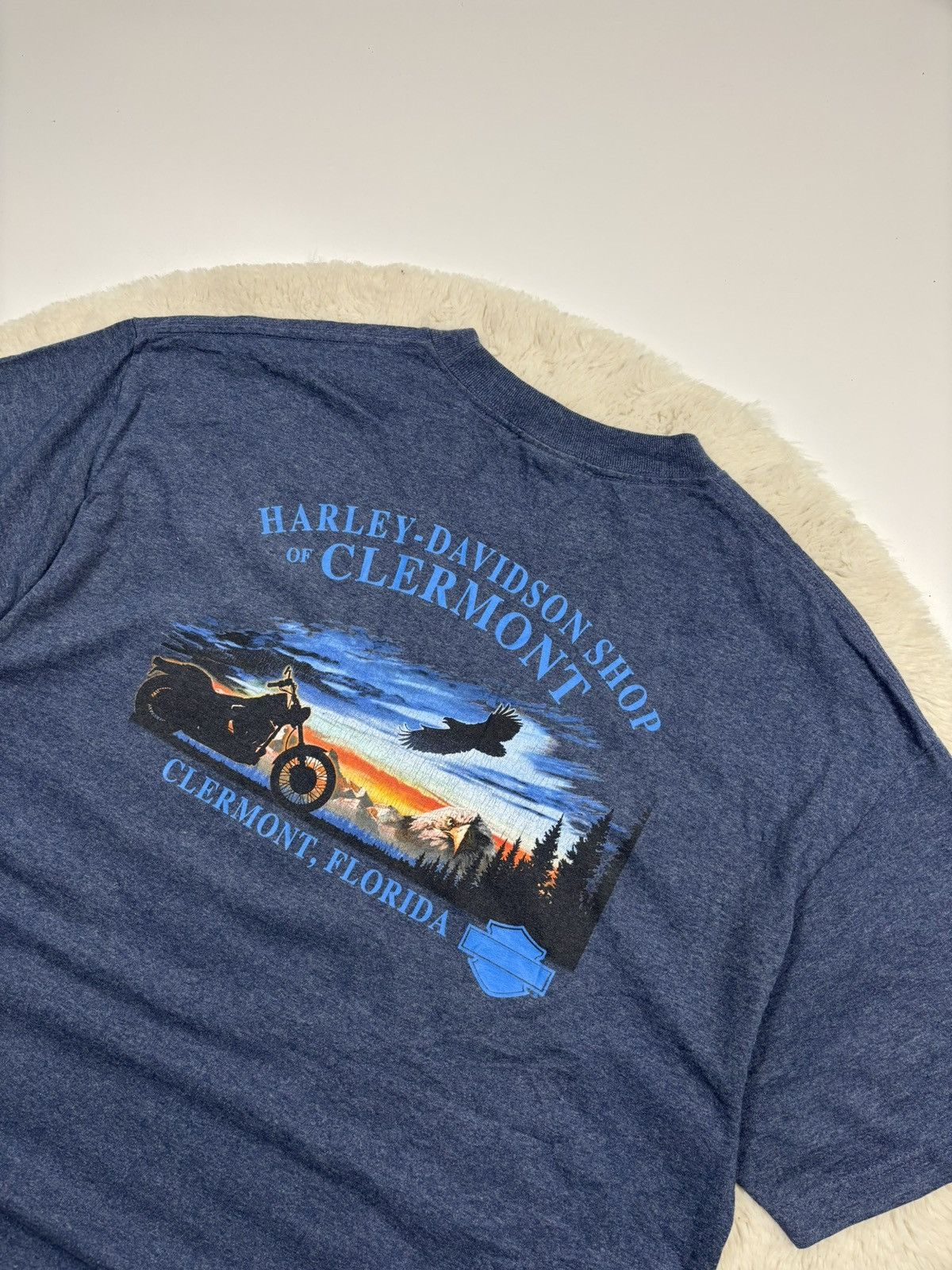 Harley Davidson Harley Davidson 1996 Vintage Clermont Florida Rare T-Shirt Size US XL / EU 56 / 4 - 3 Thumbnail