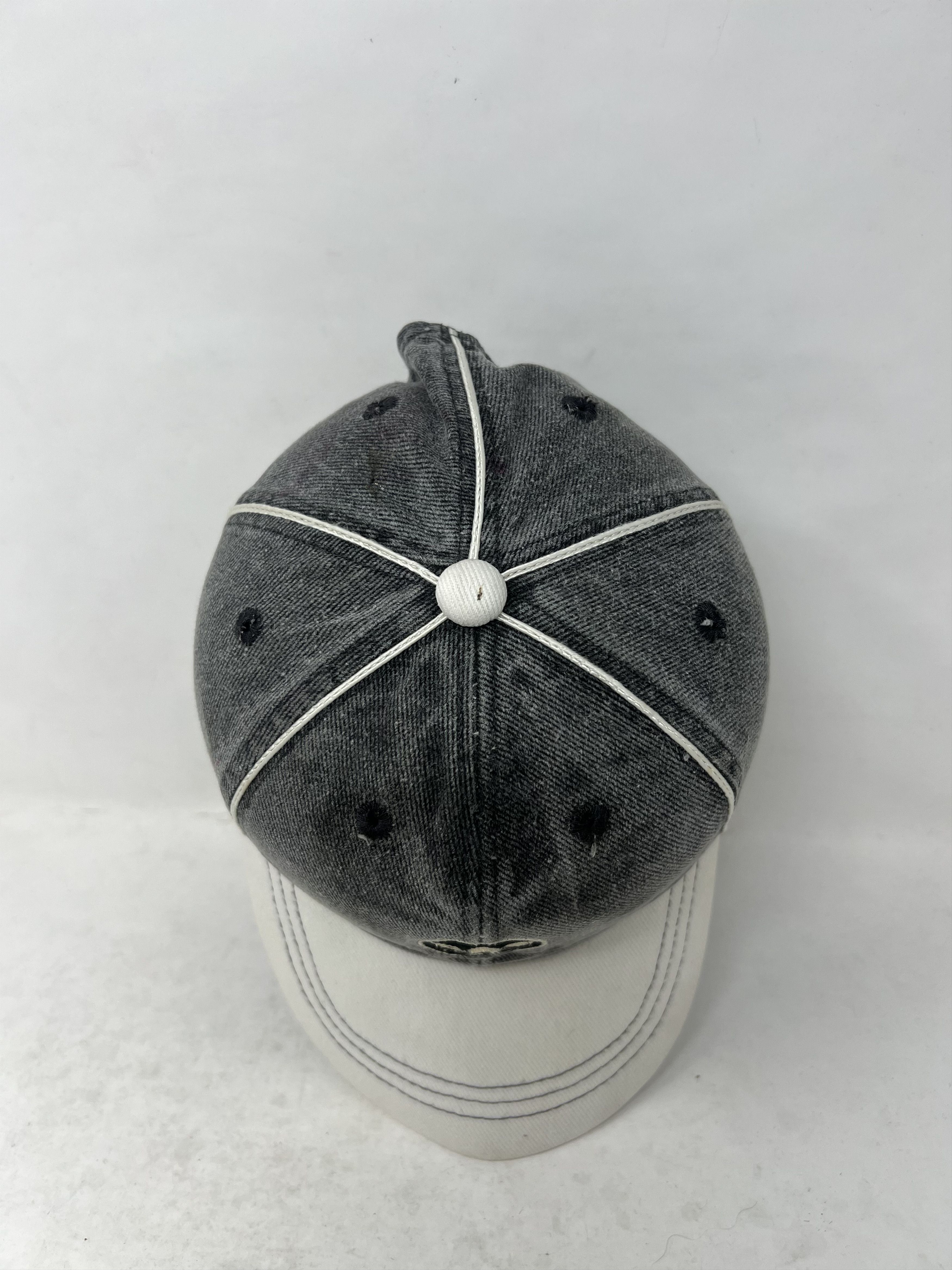 Adidas Vintage Adidas Trefoil Poshmark Distressed Denim Hat Size ONE SIZE - 6 Thumbnail