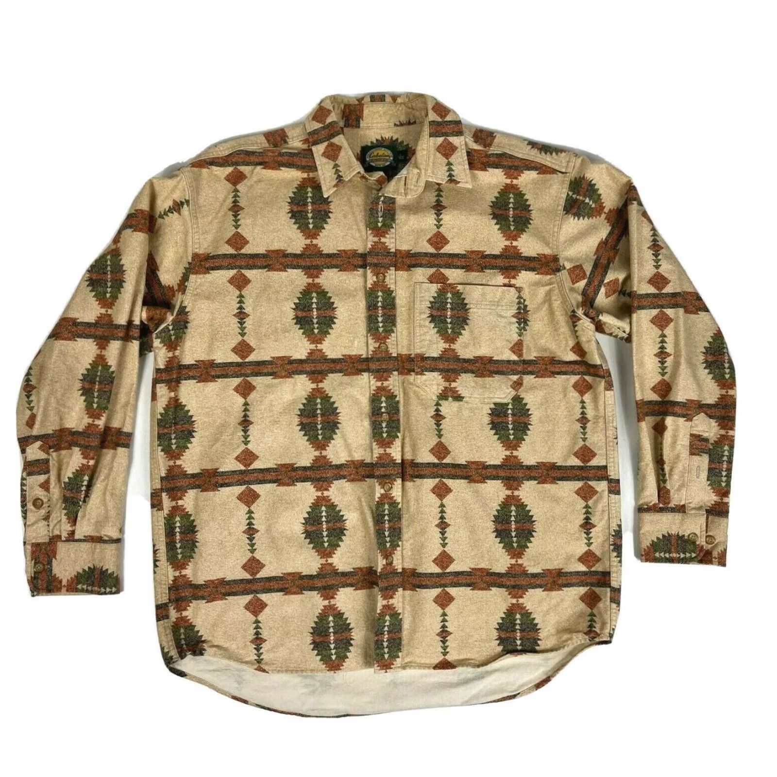 Vintage VINTAGE Cabela's Men's Southwest Pattern Shirt Button-Up Flannel Sz L Size US L / EU 52-54 / 3 - 2 Thumbnail