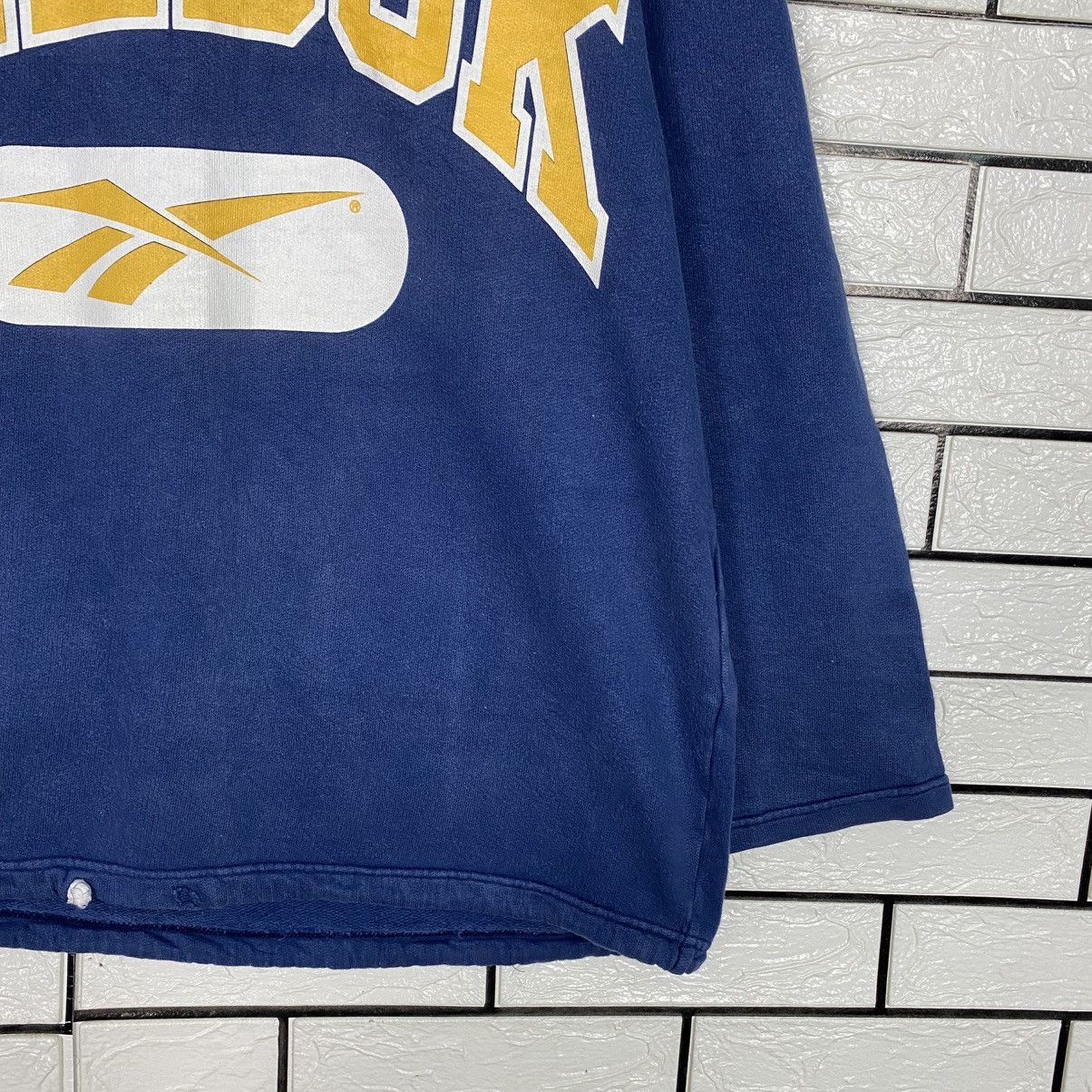 Vintage 📌Vintage Hoodie Sweatshirt Pull Over Reebok Big Logo Size US L / EU 52-54 / 3 - 6 Thumbnail