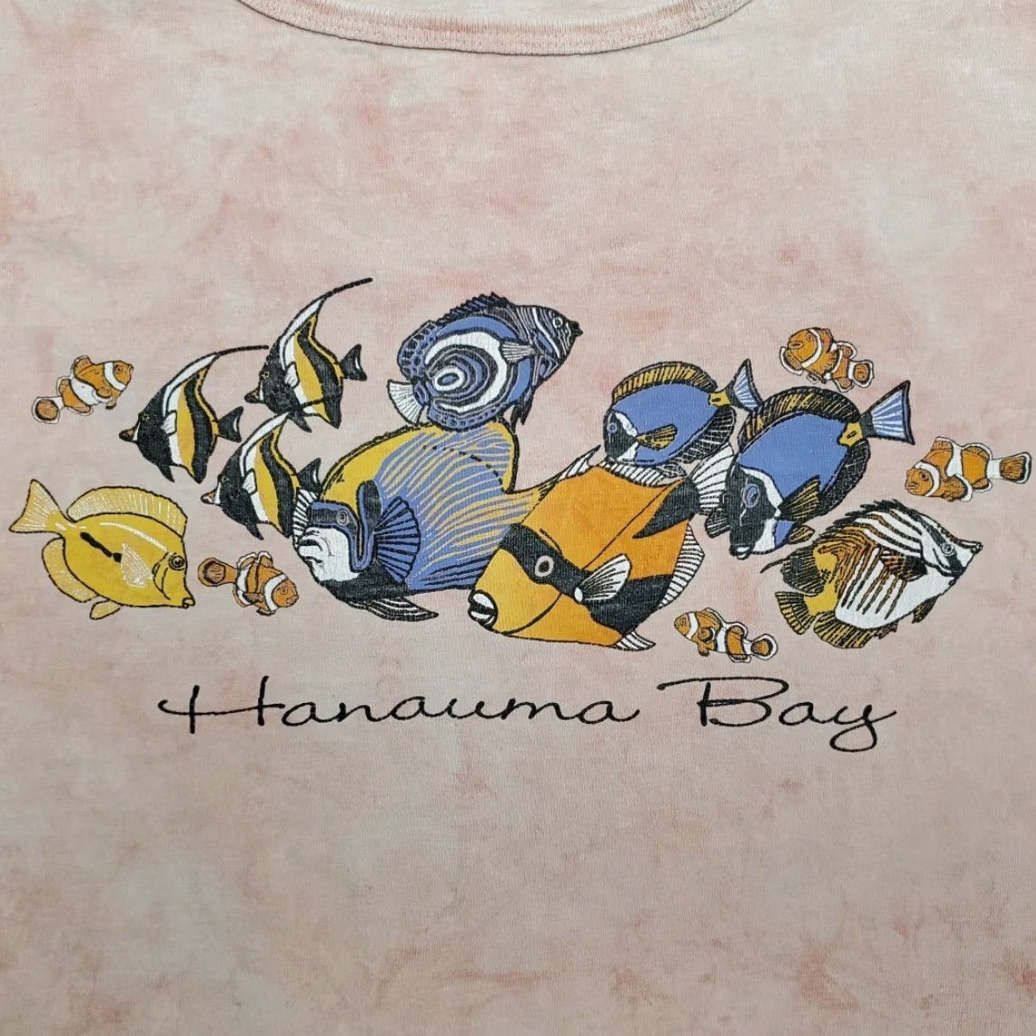 Vintage VINTAGE Hanauma Bay Shirt Mens XL Pink Hawaiian Tropical fish Made in USA Guava Beach T-Shirt Short Sleeve Crew Neck Size US XL / EU 56 / 4 - 3 Thumbnail