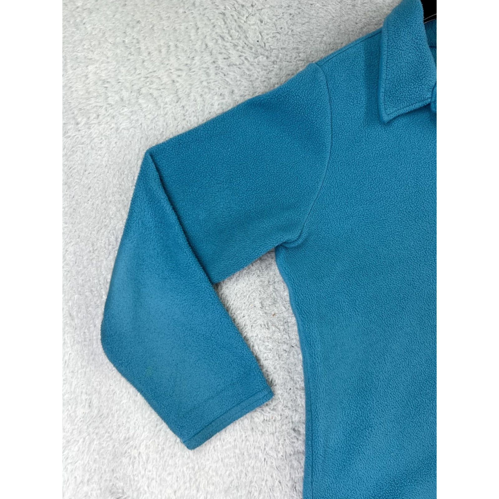 Vintage L.L. Bean Sweater Womens Large Blue Button Up 100% Polyester Fleece Collared Size L / US 10 / IT 46 - 6 Thumbnail