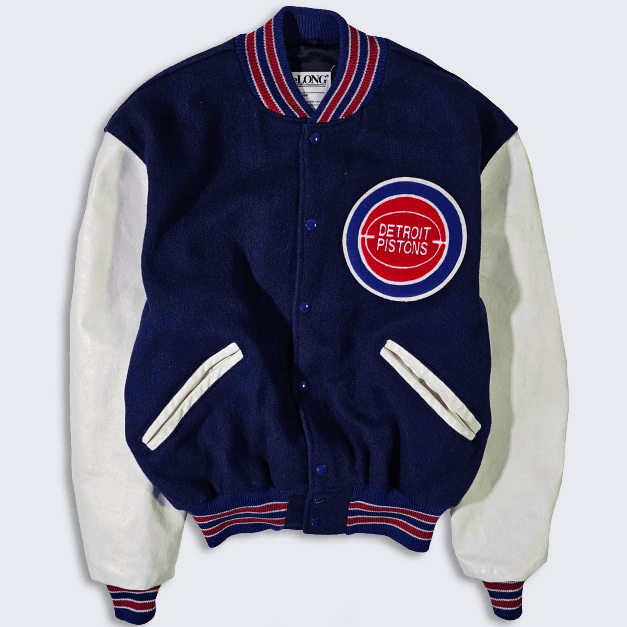 Delong × Vintage Detroit Pistons Vintage 90s DeLong Varsity Jacket Size US M / EU 48-50 / 2 - 2 Thumbnail